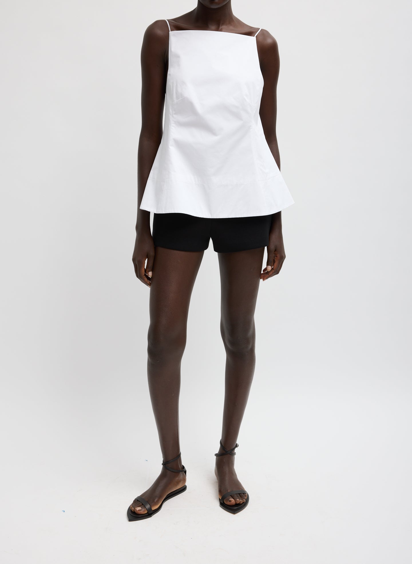 ECO POPLIN STRAPPY OPEN BACK TOP