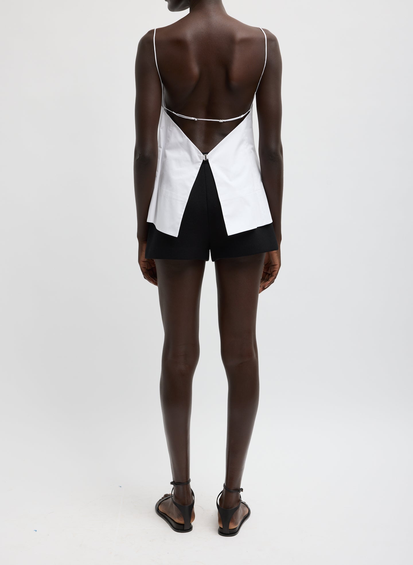 ECO POPLIN STRAPPY OPEN BACK TOP