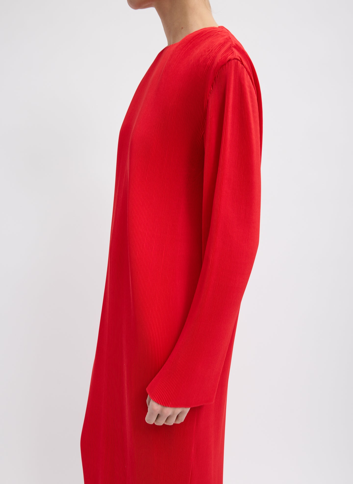 PLISSE MIDI DRESS