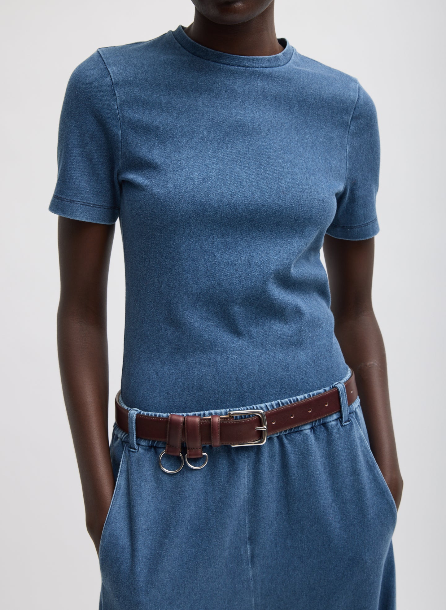 STRETCH DENIM BABY T