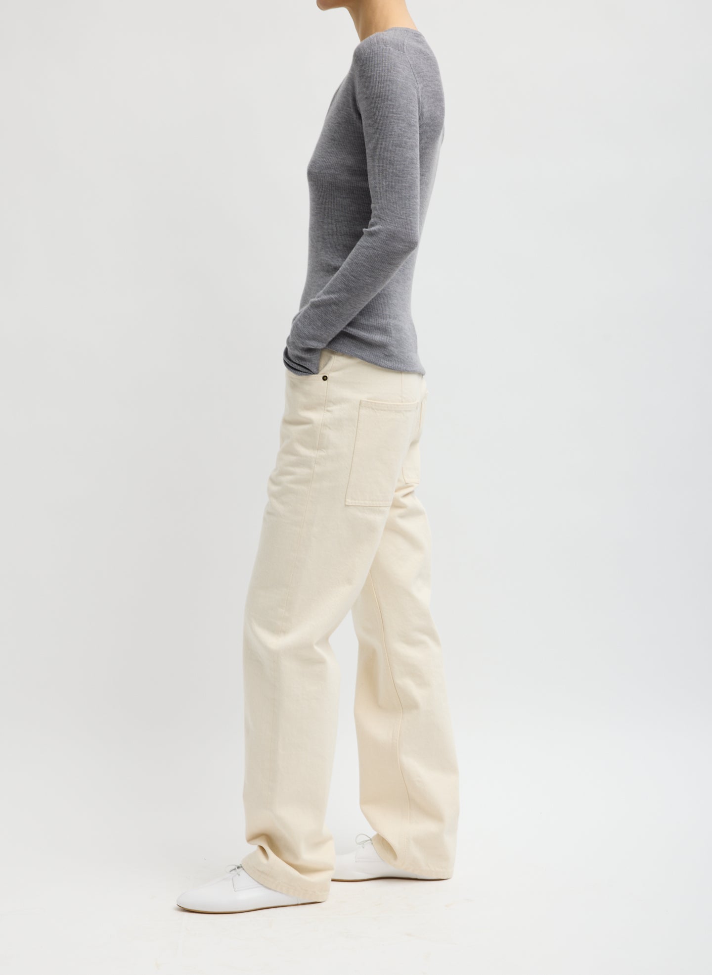 FEATHER WEIGHT RIBBED SWEATER VNECK PULLOVER