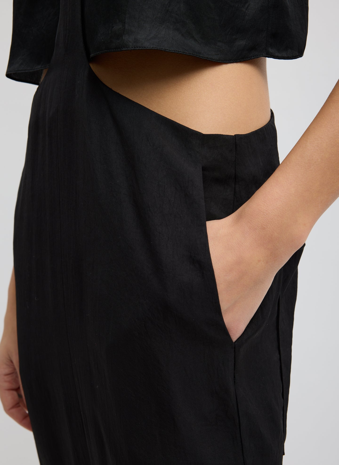 SUMMER ACETATE CRINKLE OVERALL SKIRT