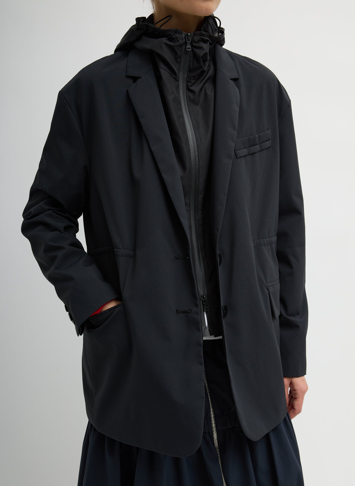 TECH SUITING ANORAK BLAZER WITH ZIP OFF VEST