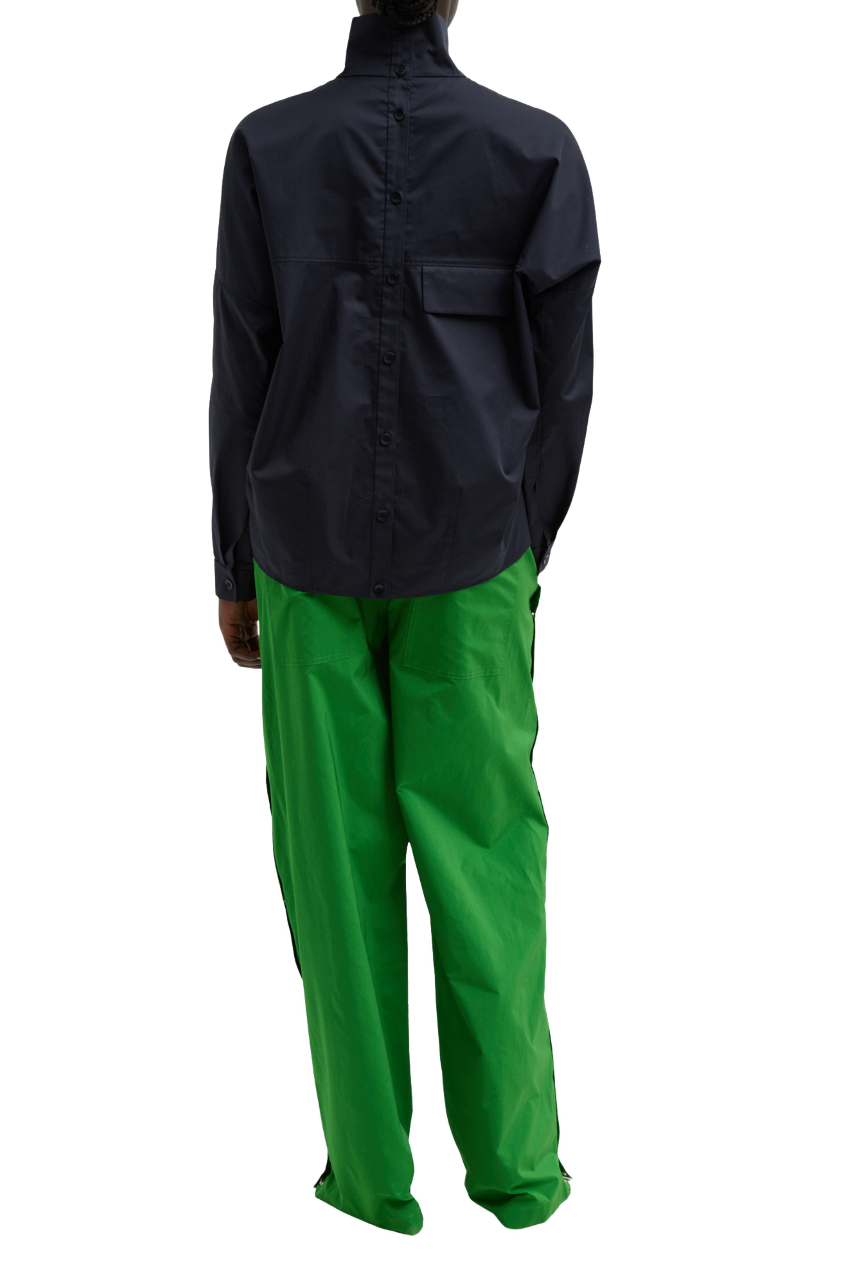 Nylon Snap Pull On Jogger Pants