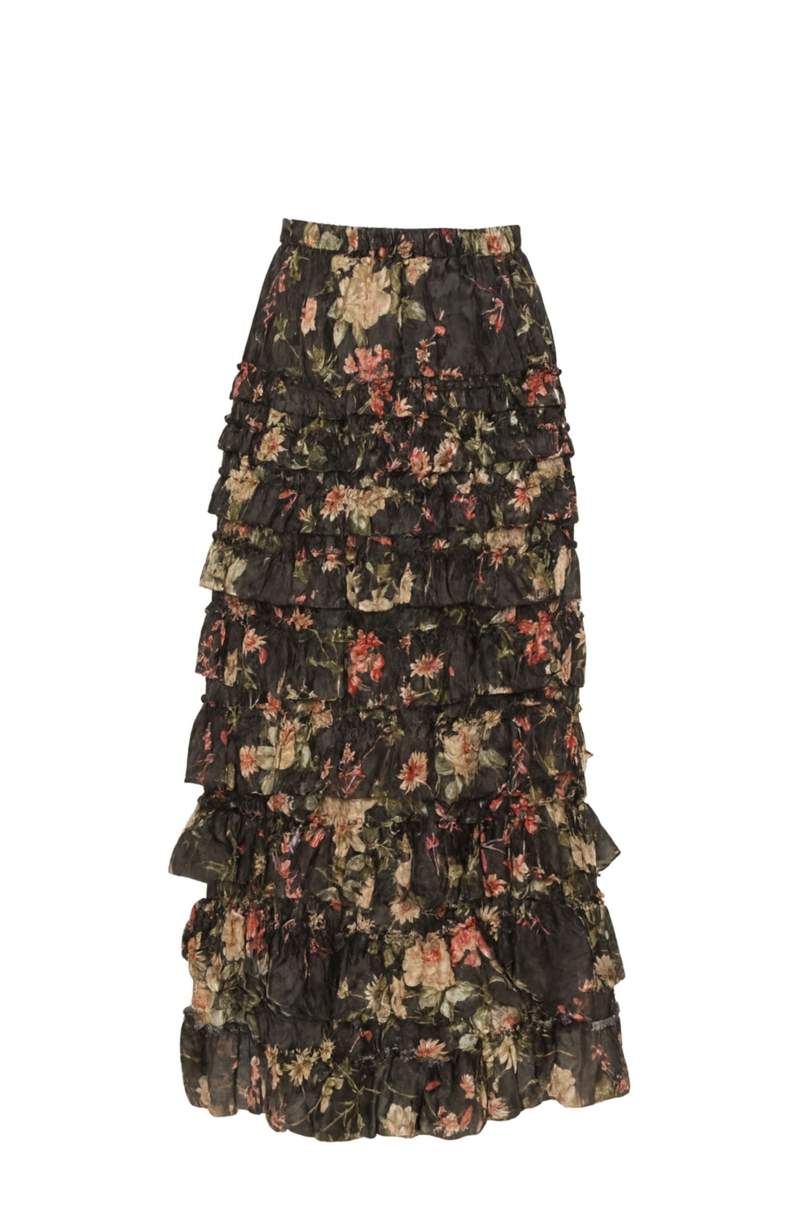 Jolie Print Midi Skirt