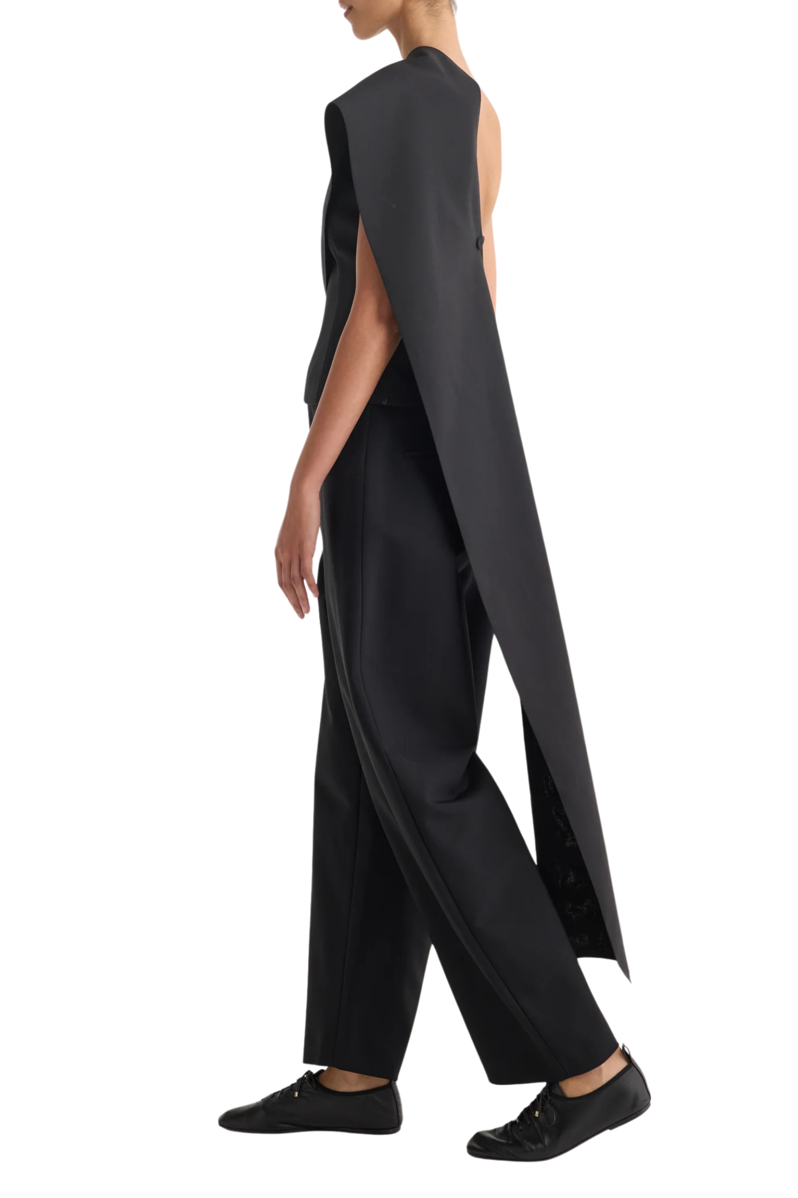 One-Shoulder Cape Top