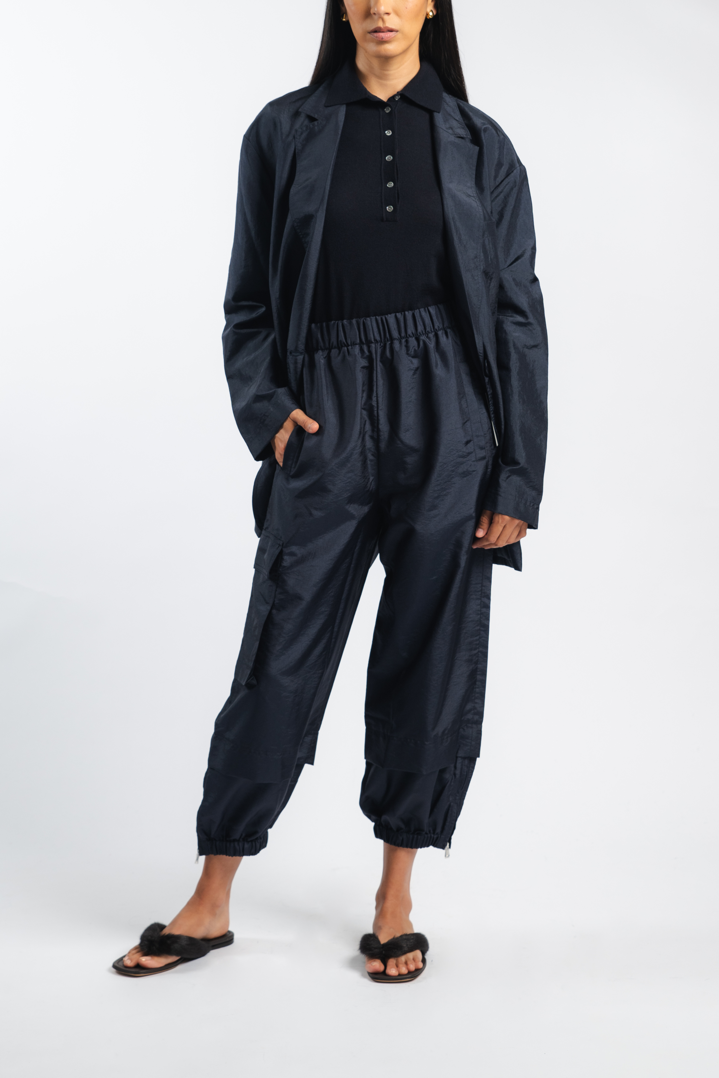 Crispy Nylon Wilt Pull On Jogger