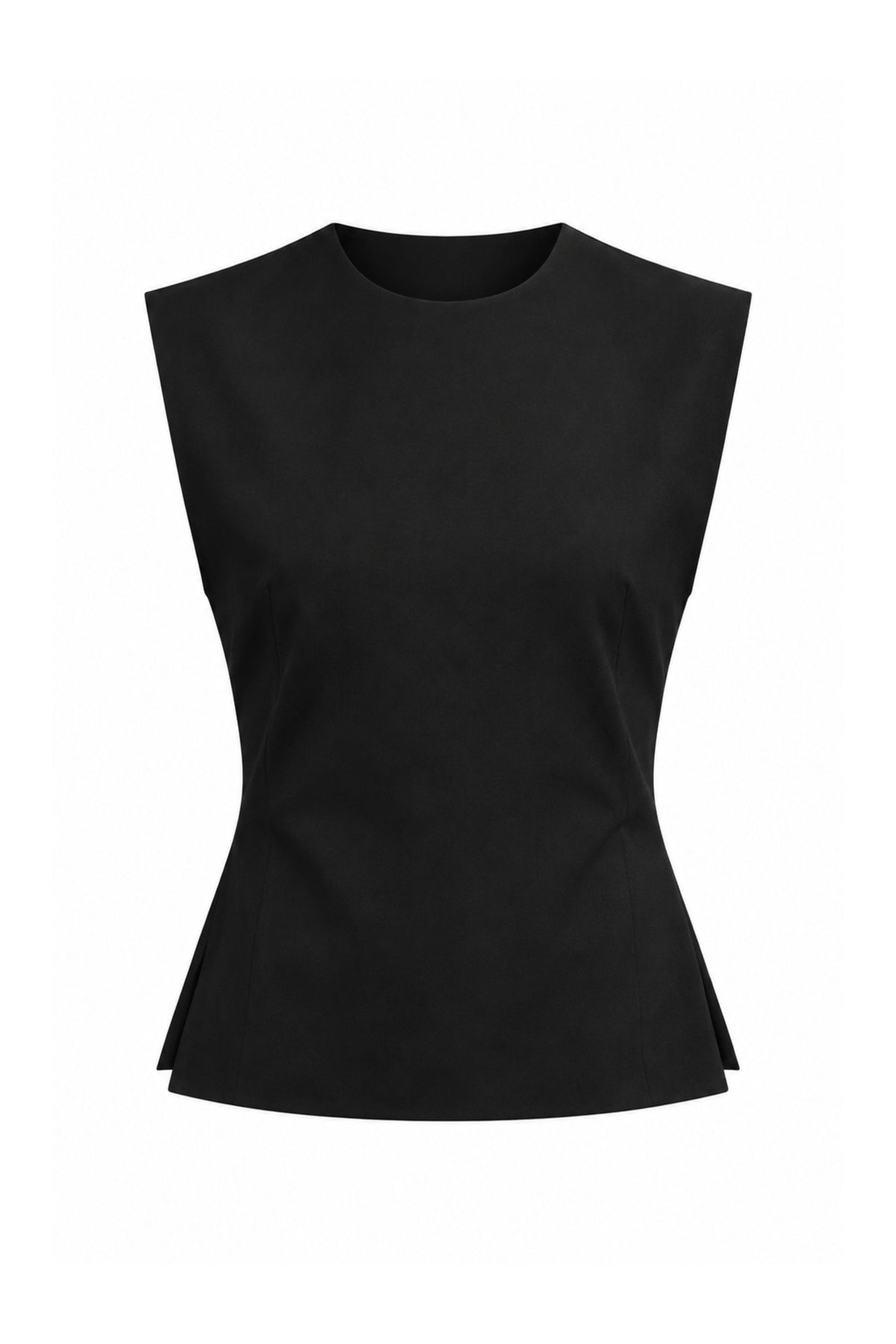 Recycled Tropical Wool Bib Top - Black