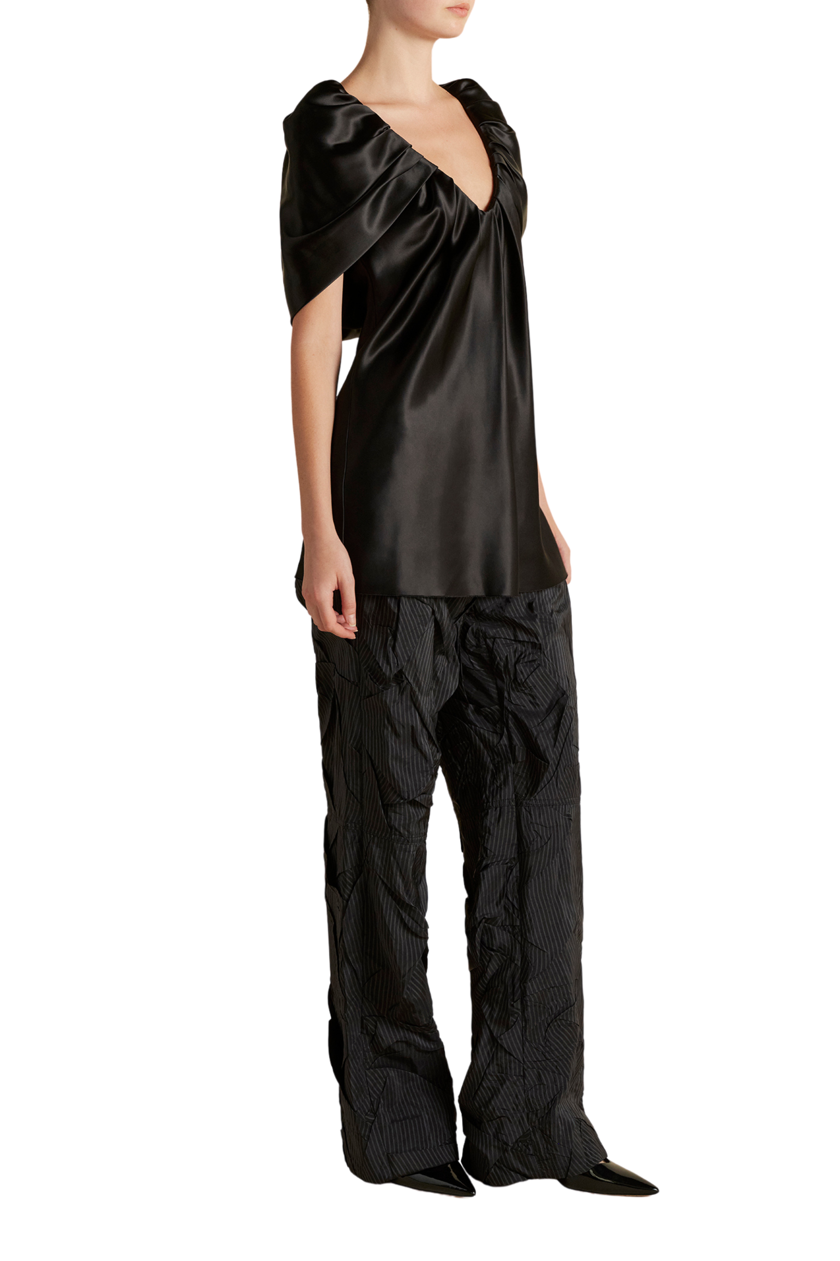 Top with Draped Neckline