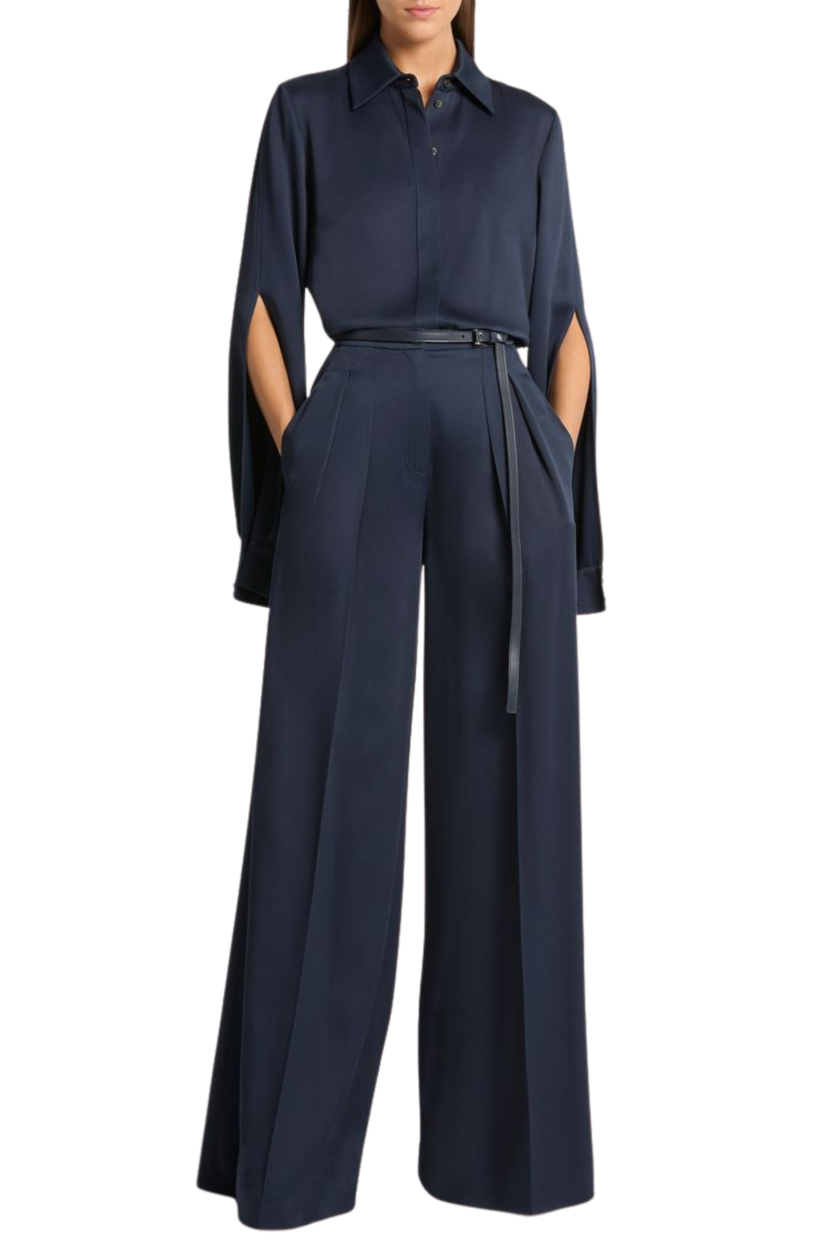Waisted Palazzo Trouser