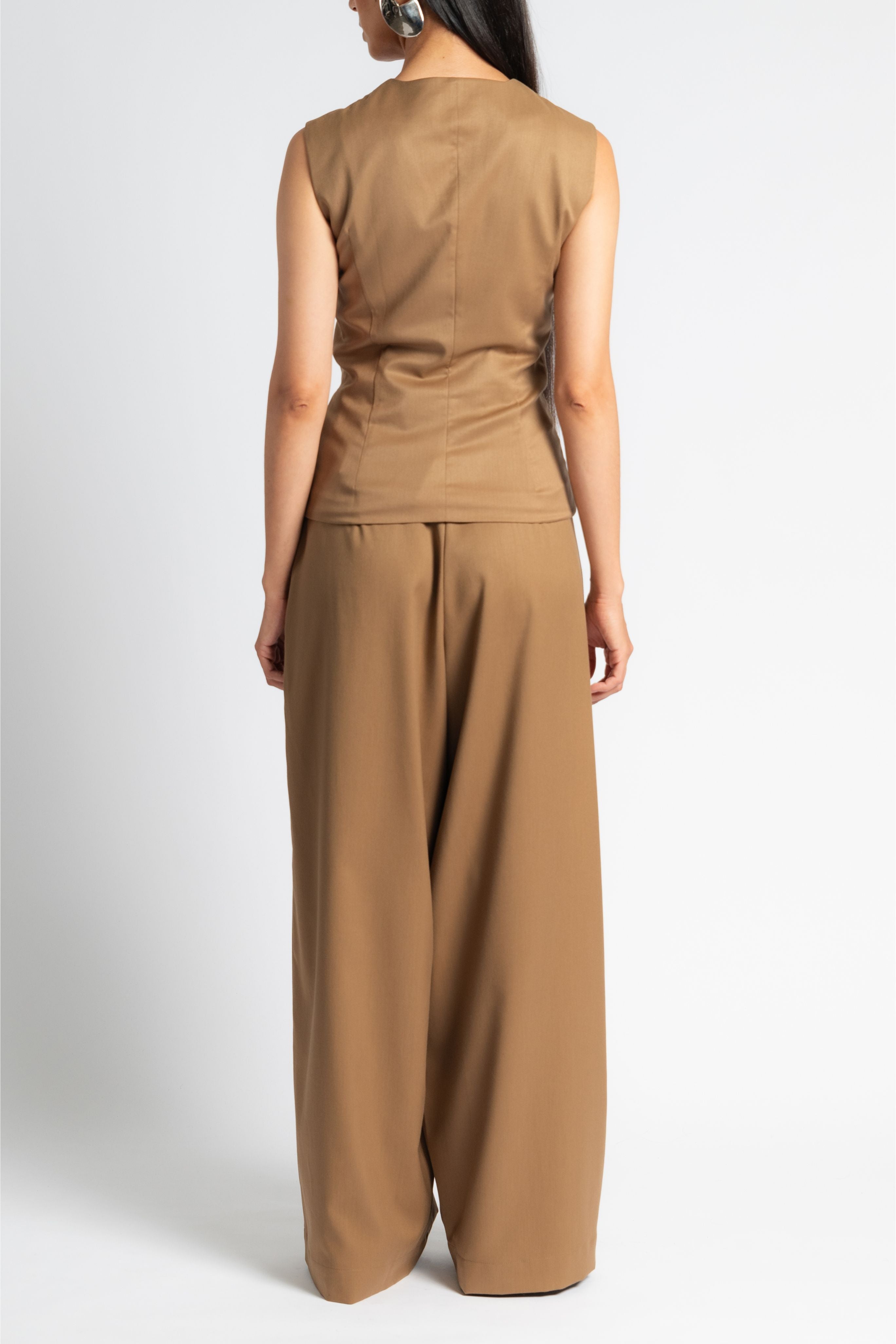 Wide Leg Pleated Trouser