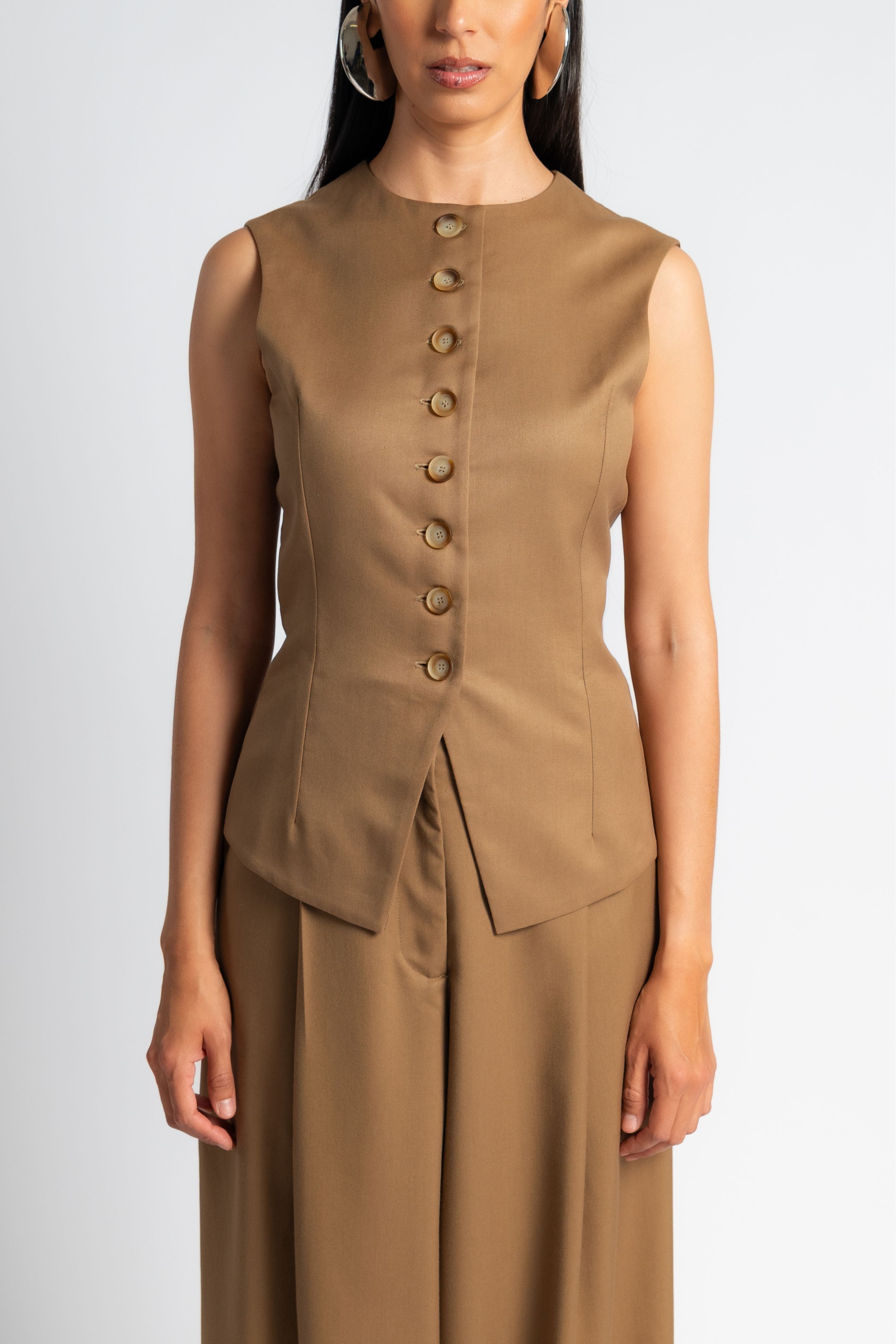 Wide Leg Pleated Trouser