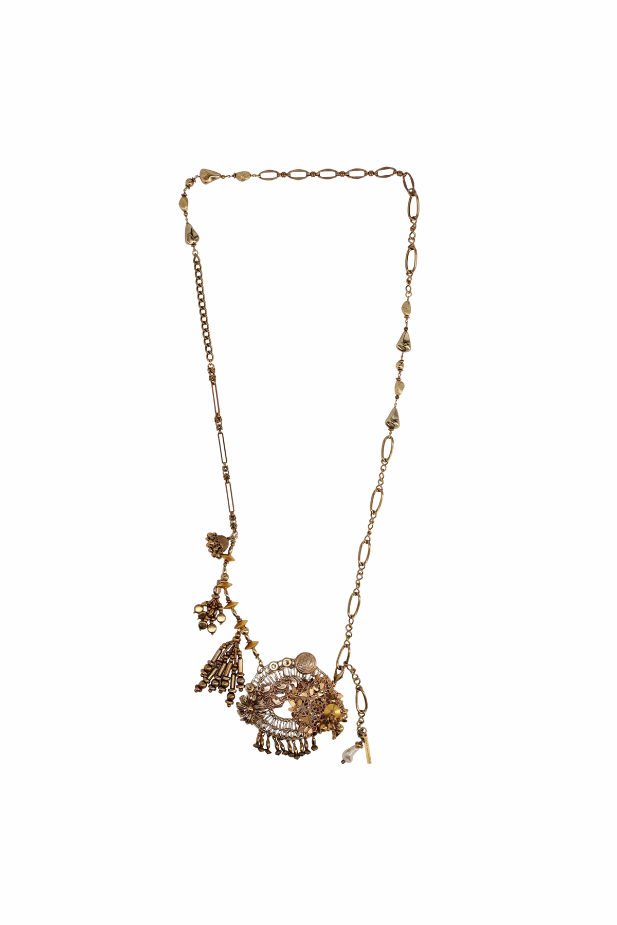 Long Brass Necklace