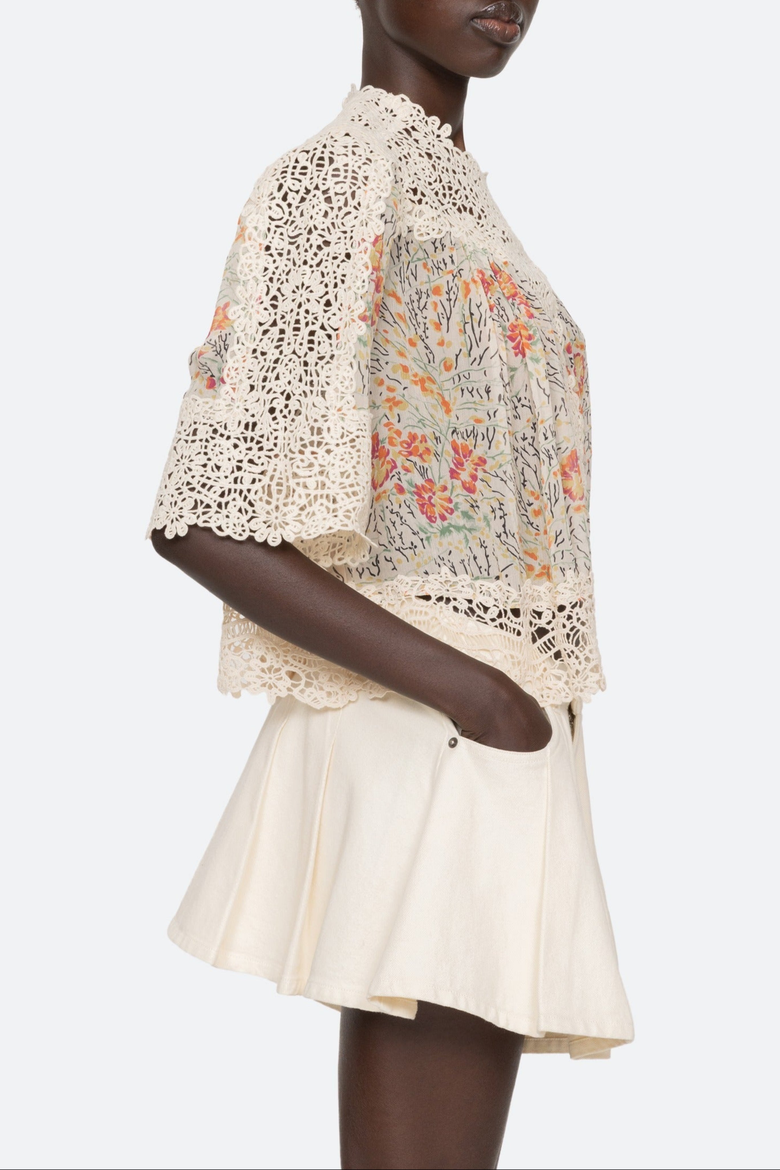 LUISA PRINT S/SLV TOP (D1)