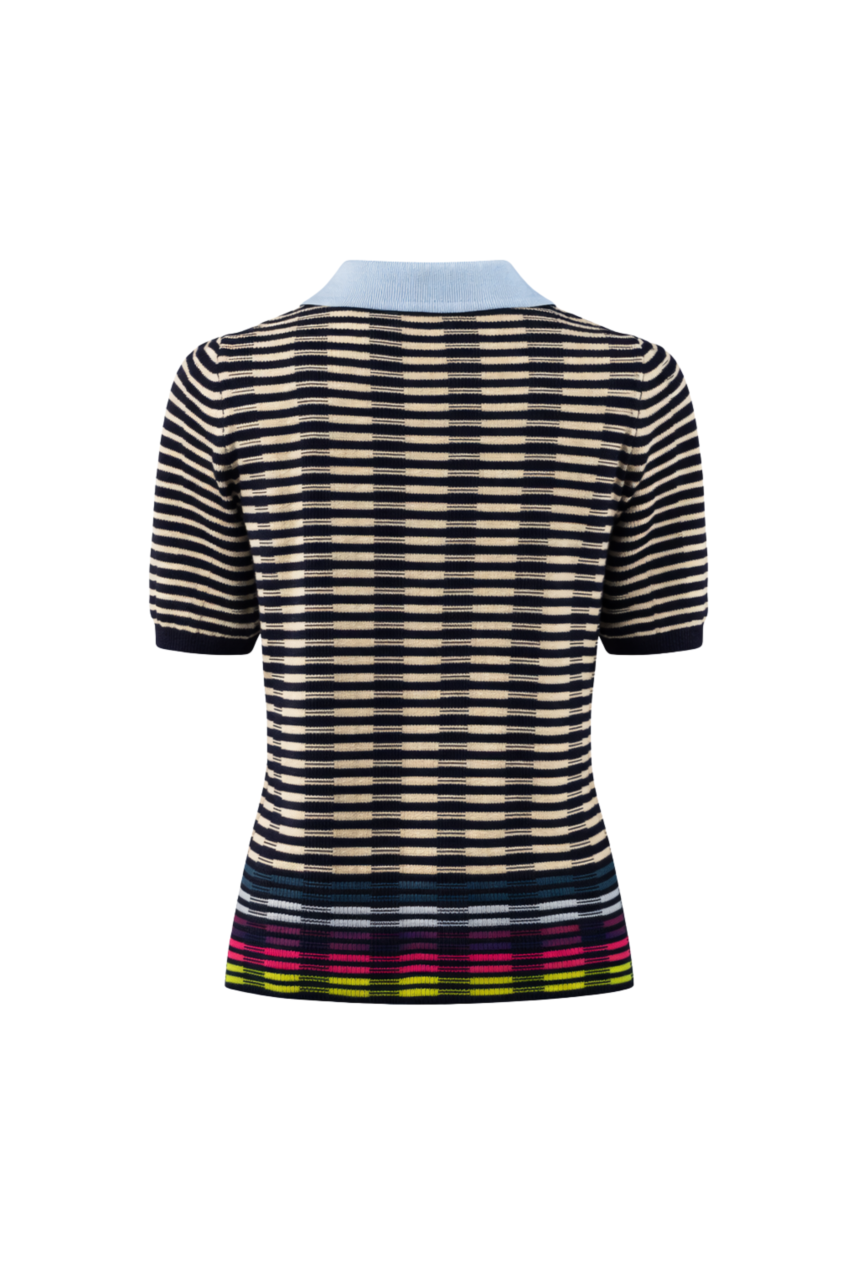 Wave Knit Short Sleeve Polo Shirt