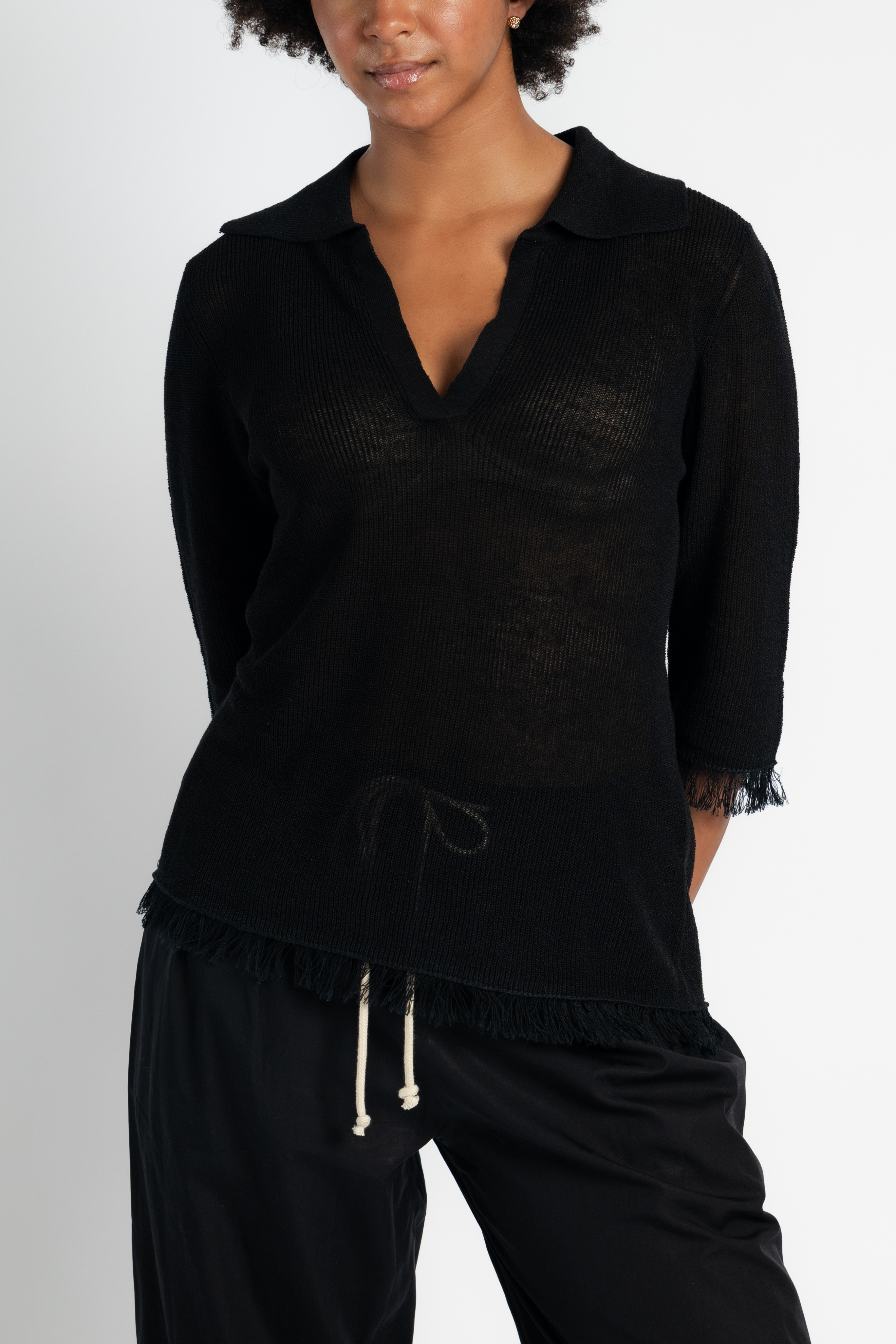 Kissing Placket Black Polo
