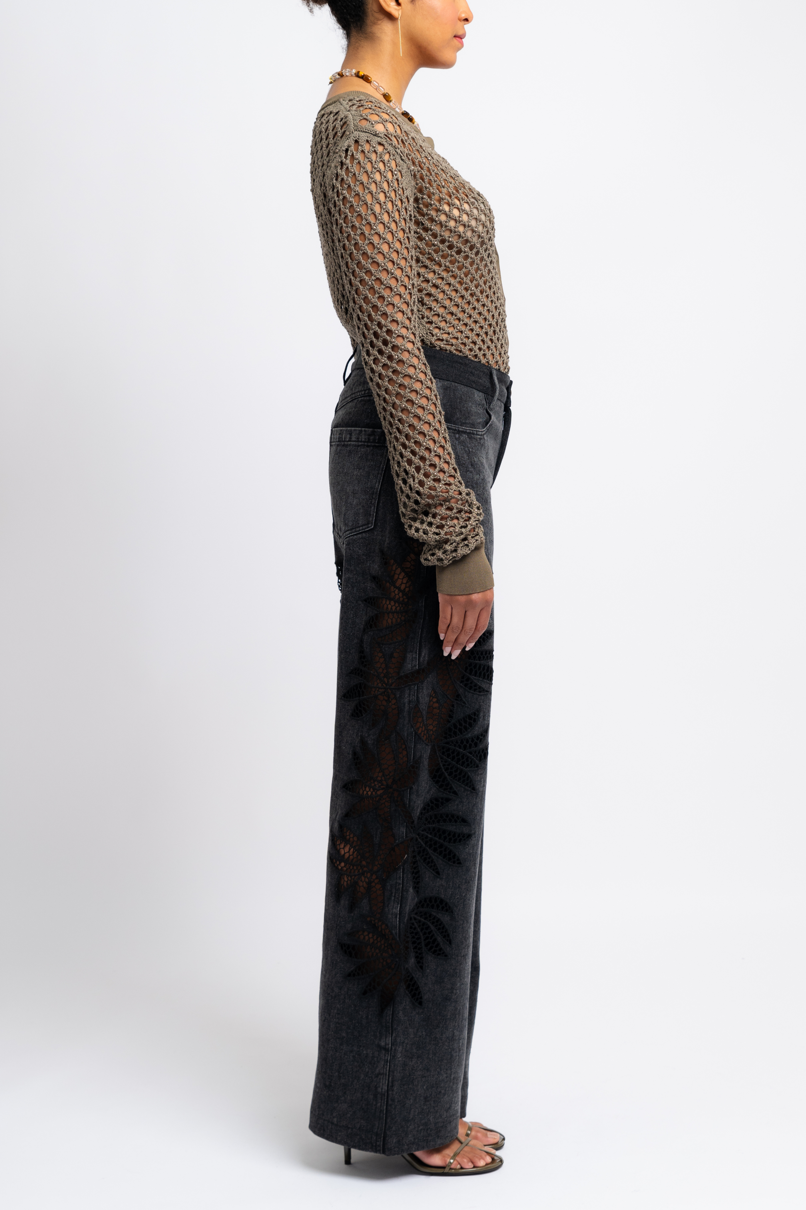 Stulla Crochet Black Jeans