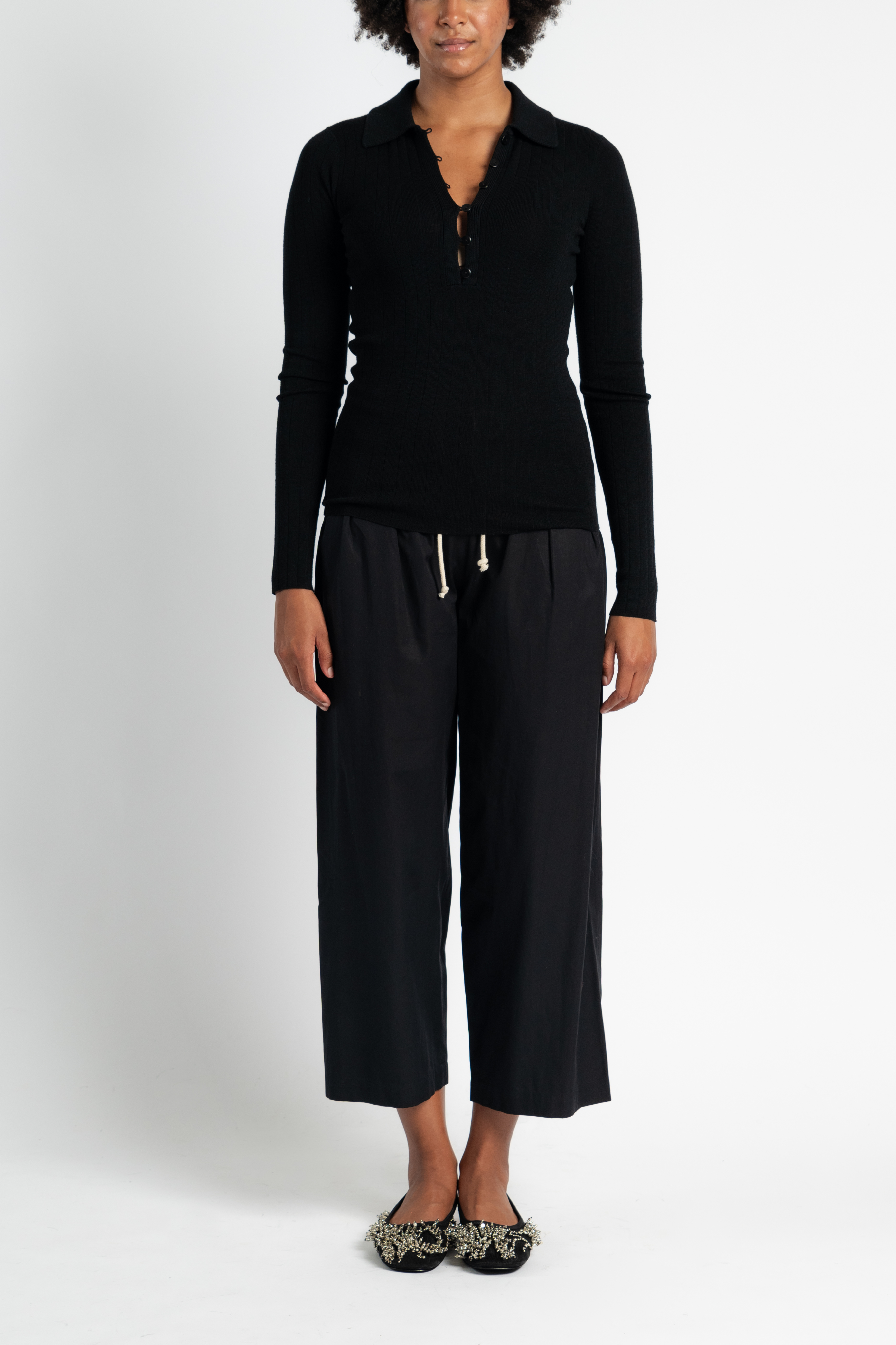 Kissing Placket Black Polo