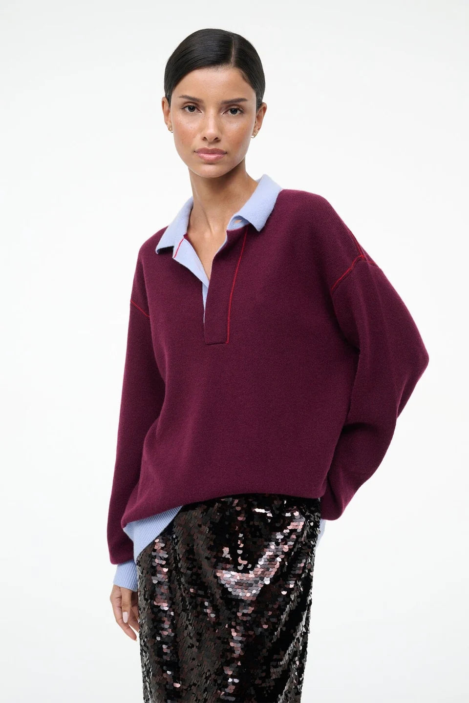 Michael Cashmere Sweater - Crimson