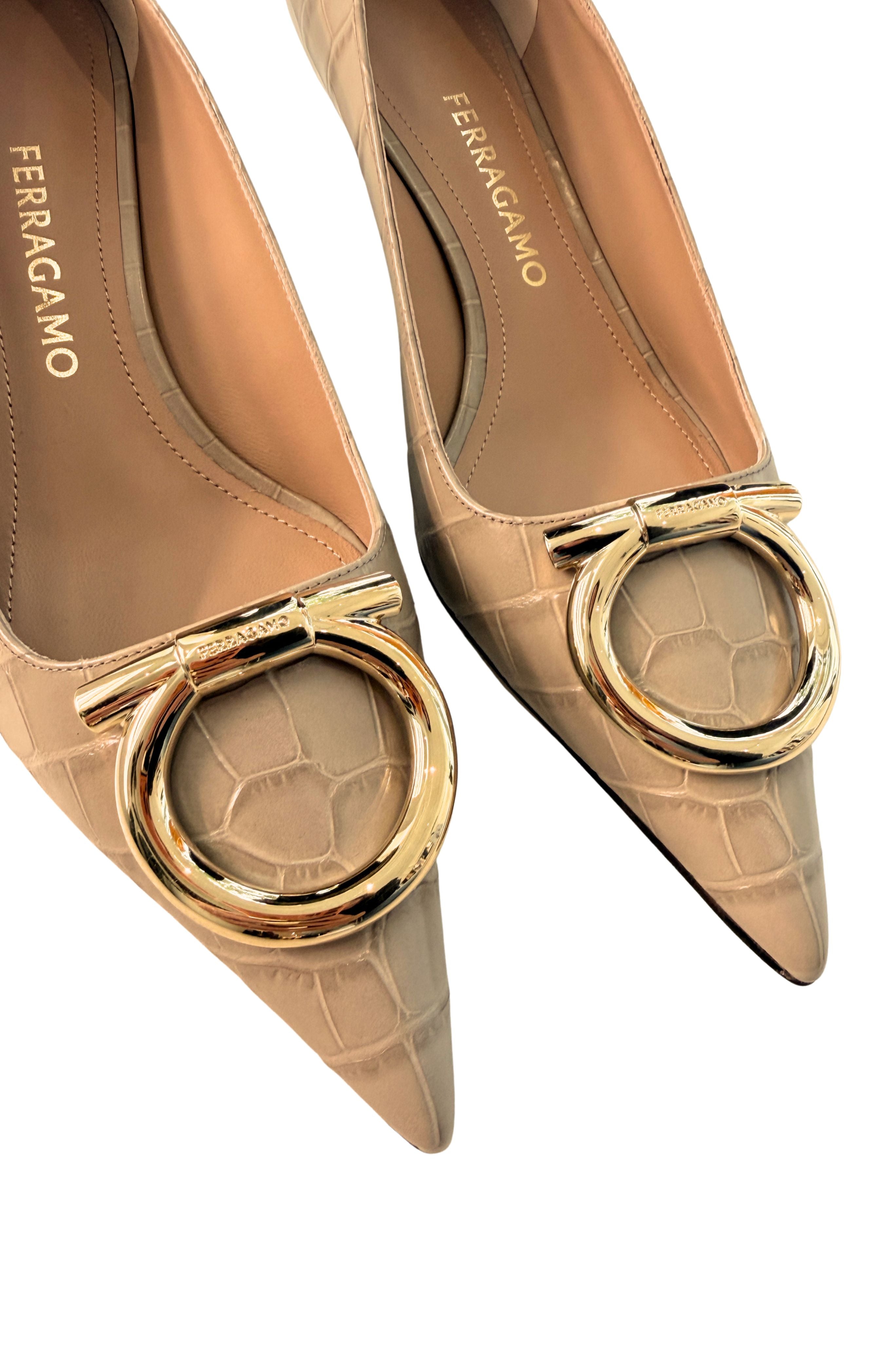 Lara Gancini 40 Croc 4.0cm - Taupe