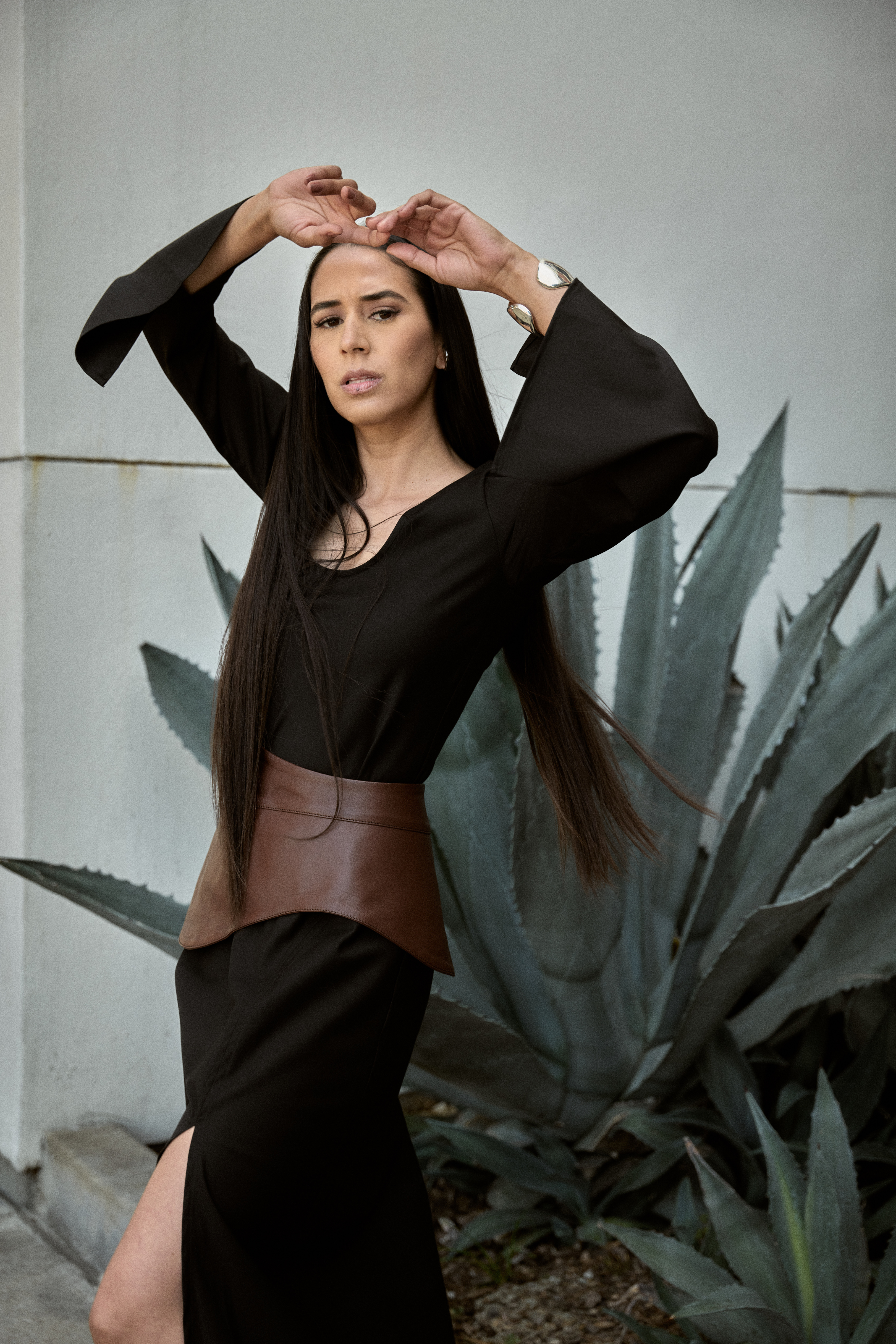 SLOAN The Bias Black Dress