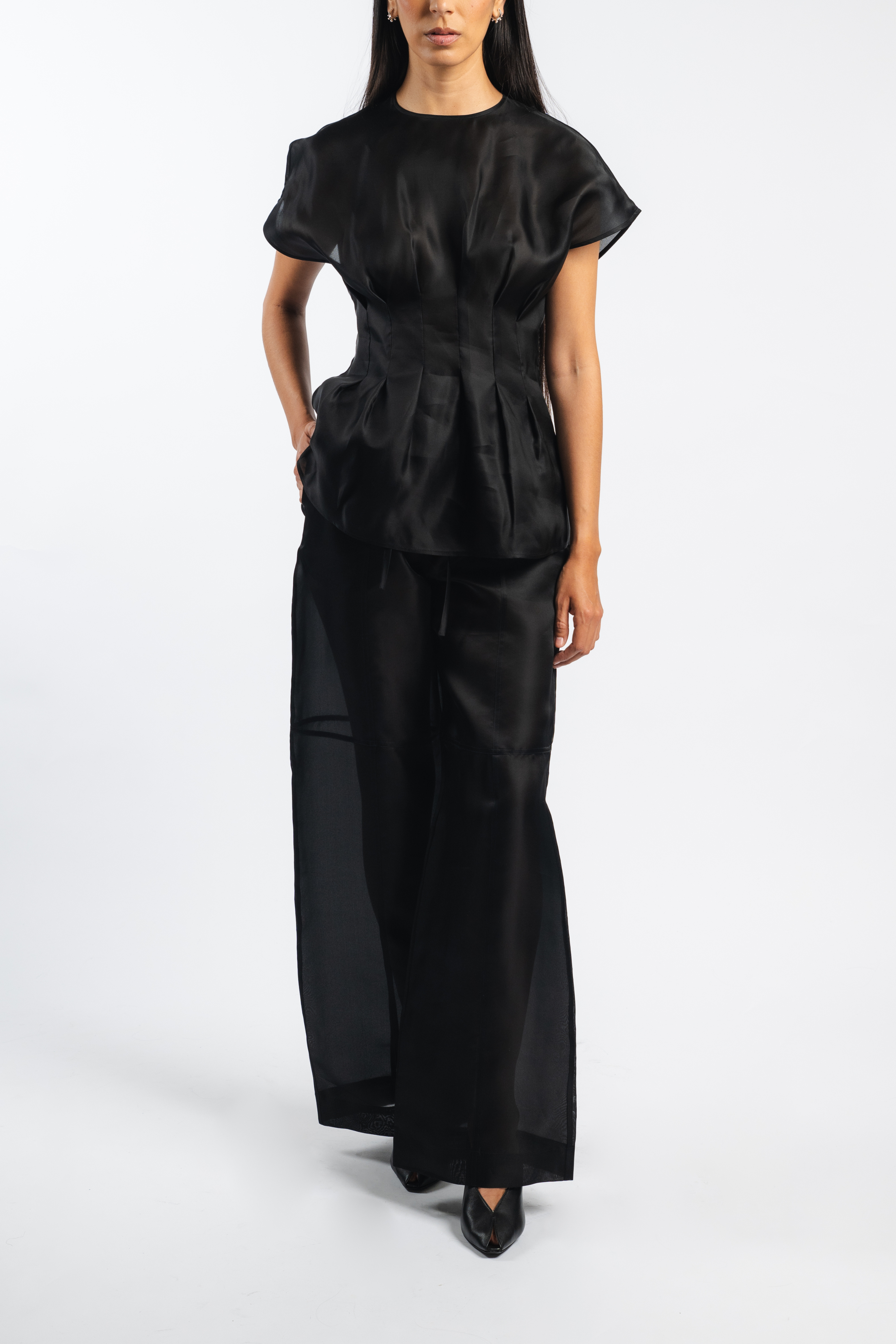 Organza Silk Parachute Trousers