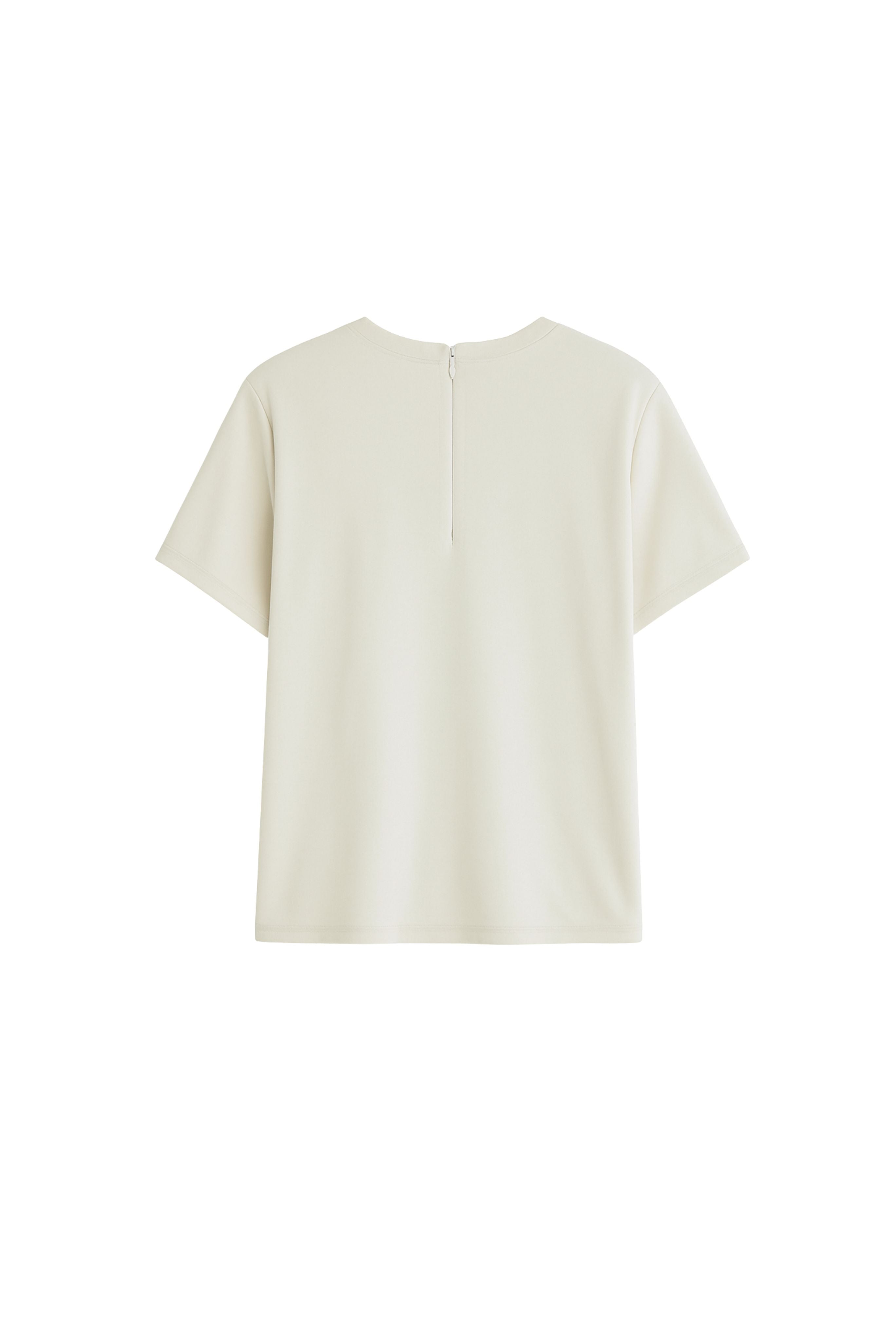 Crepe T-Shirt in Ivory
