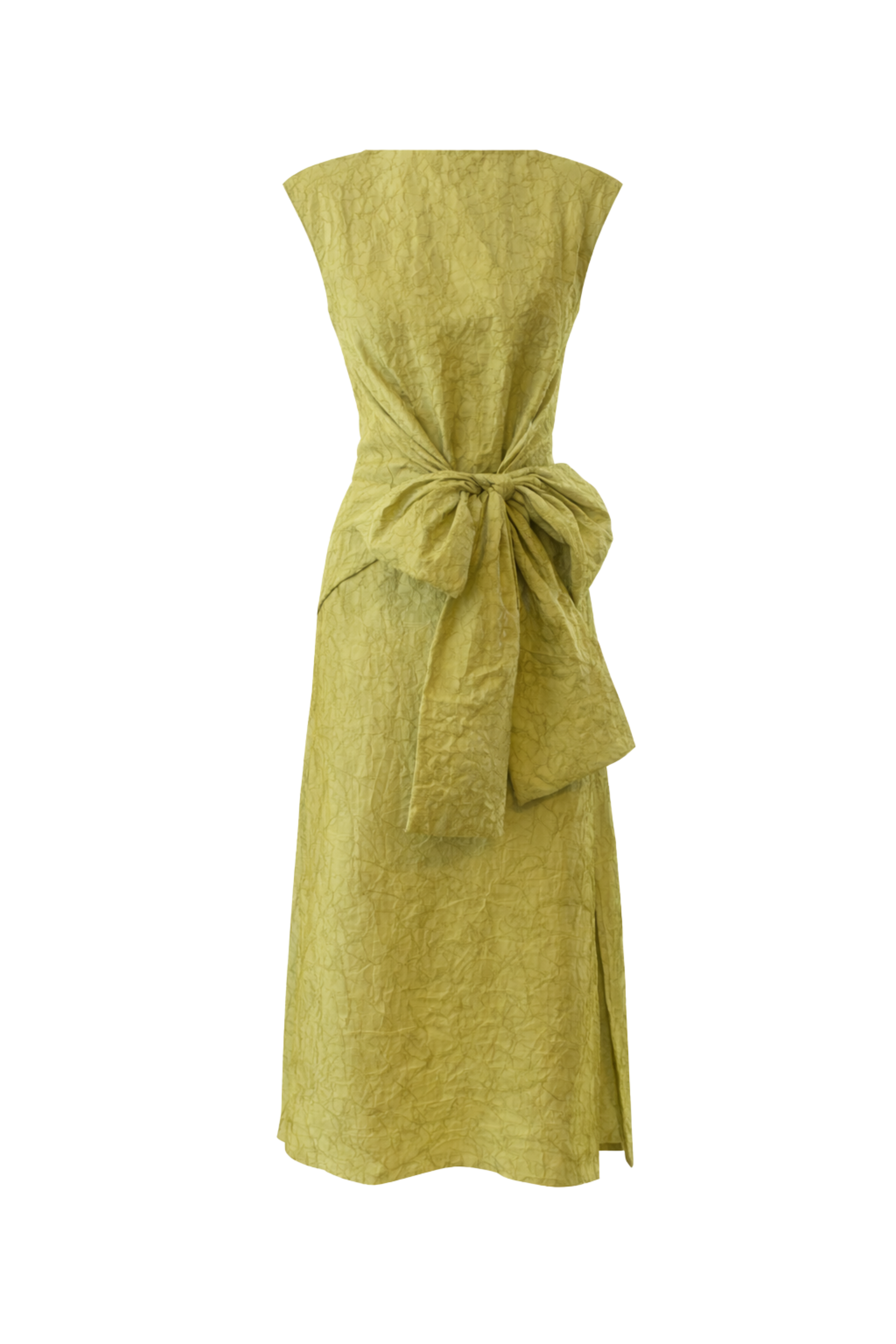 Silk Big Bow Shift Dress