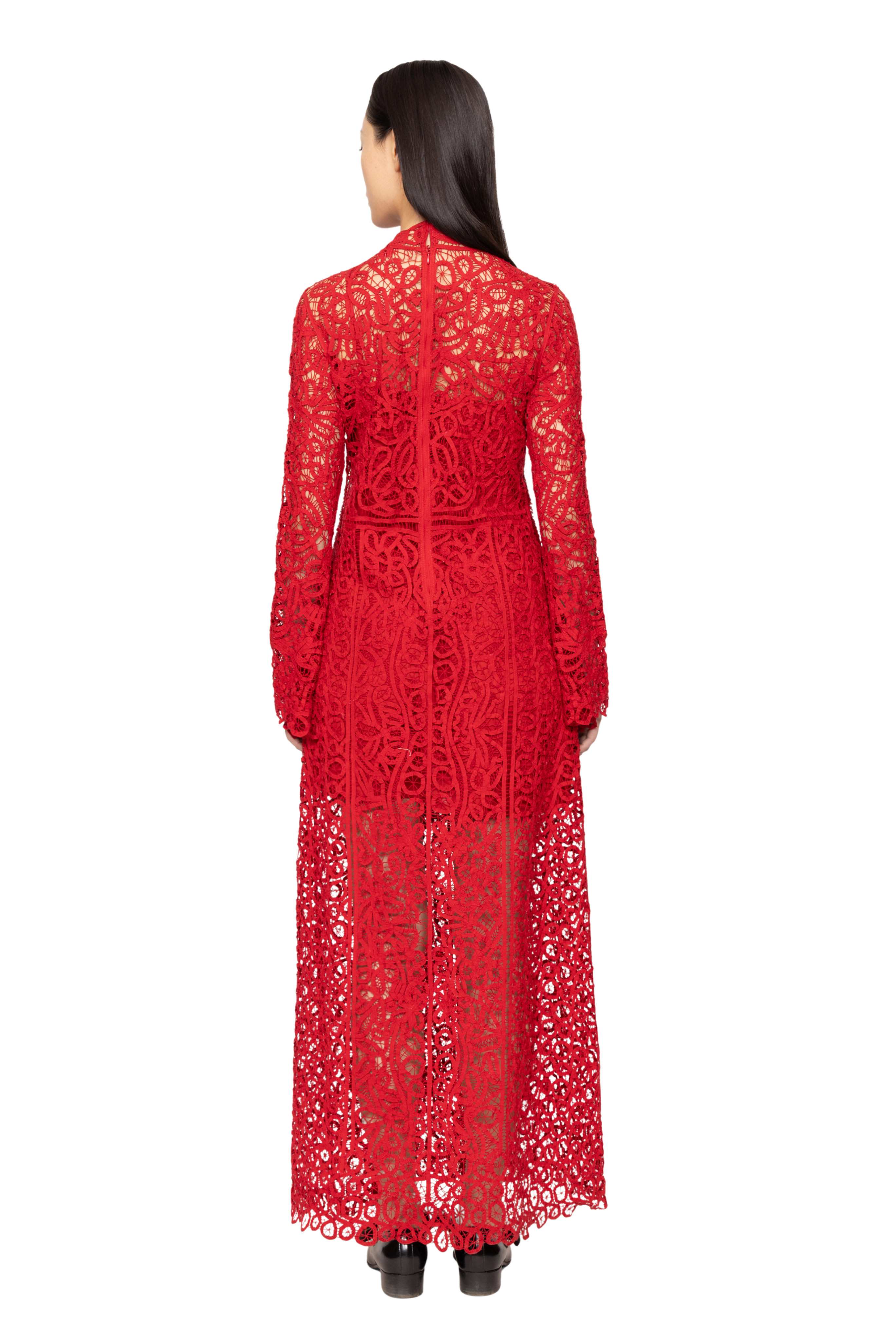 Adelina Battenberg Lace Maxi Dress