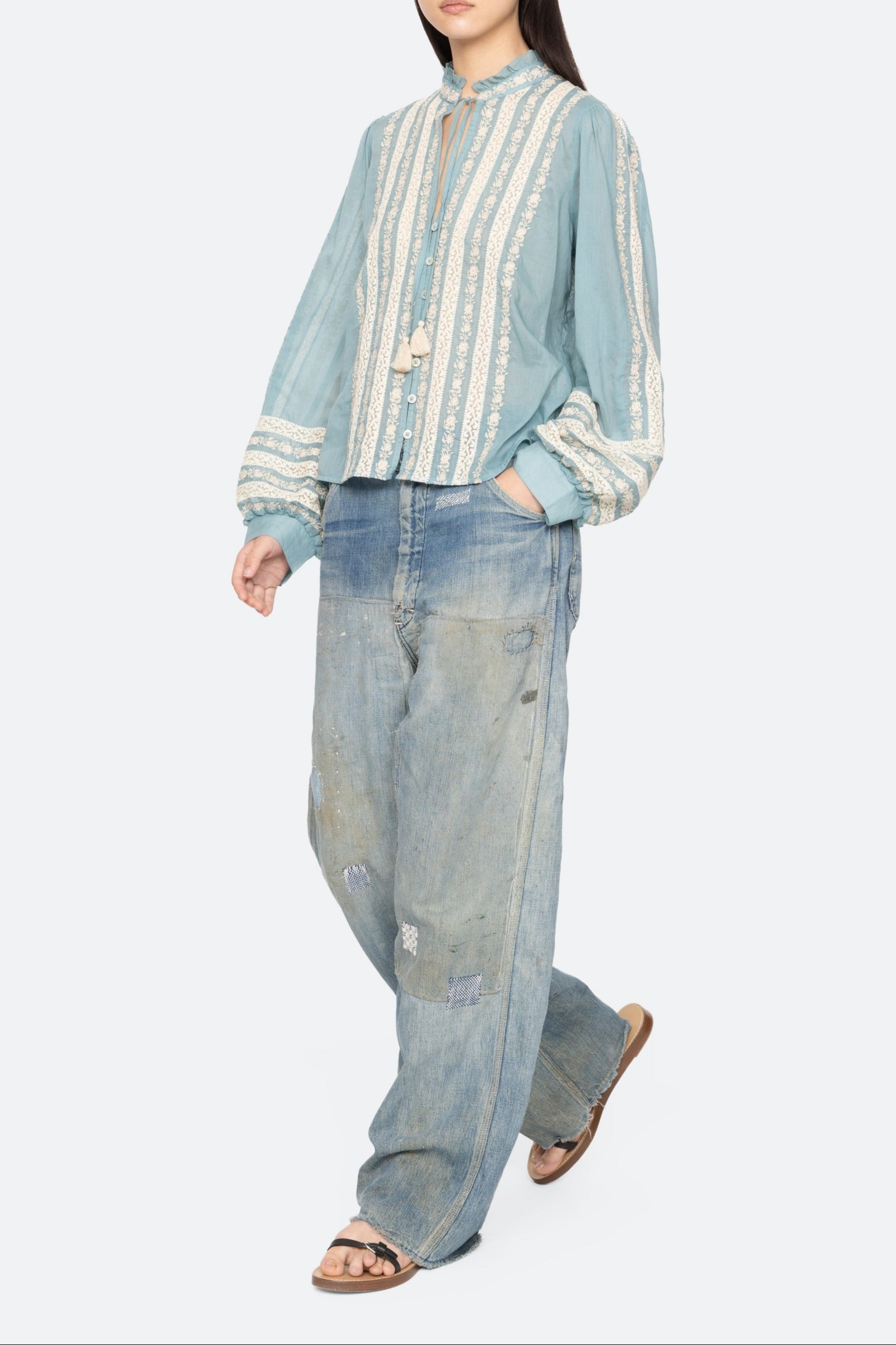 KIRSTEN PRINT L/SLV TOP (D2)