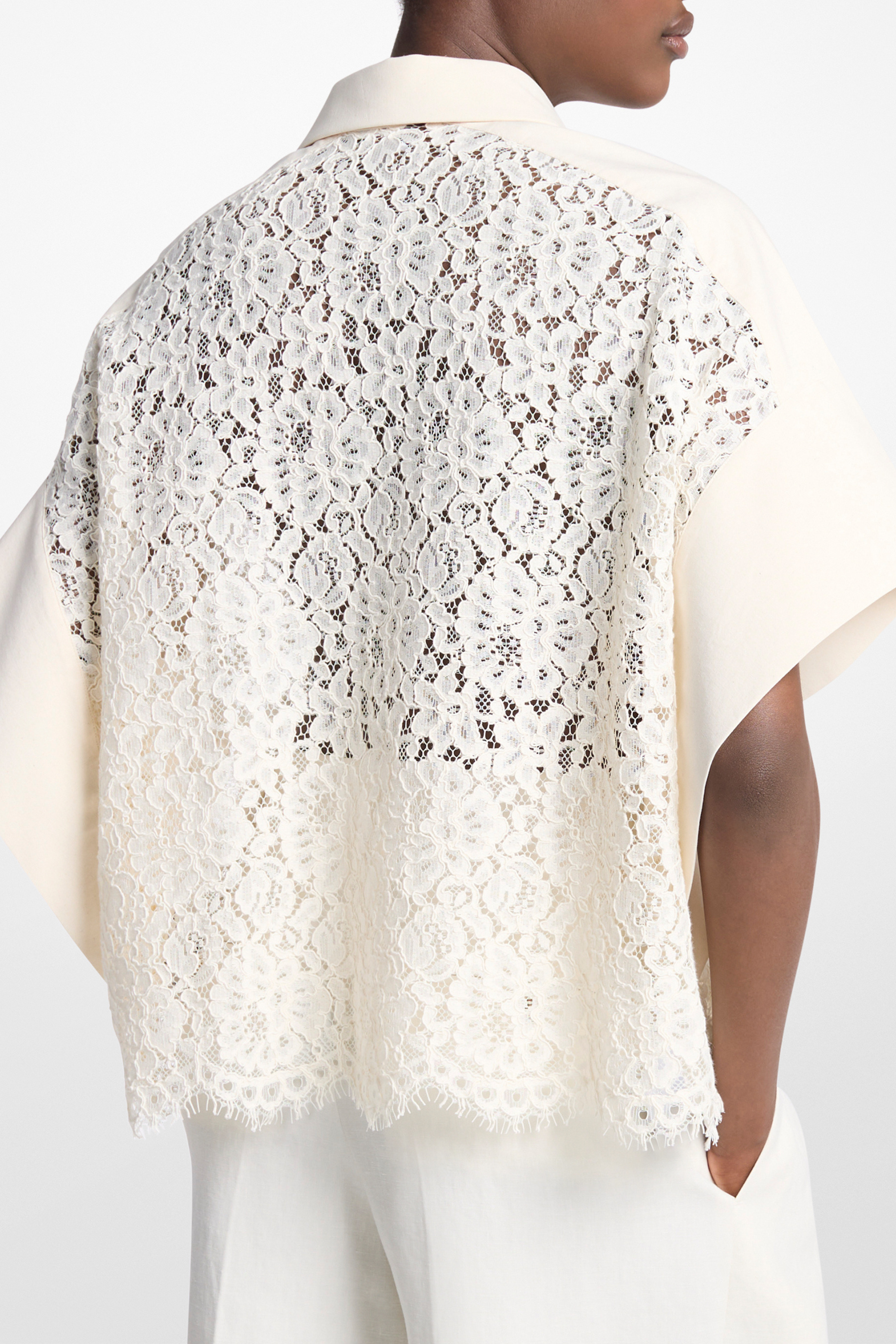 Lace Butterfly Sleeved Top