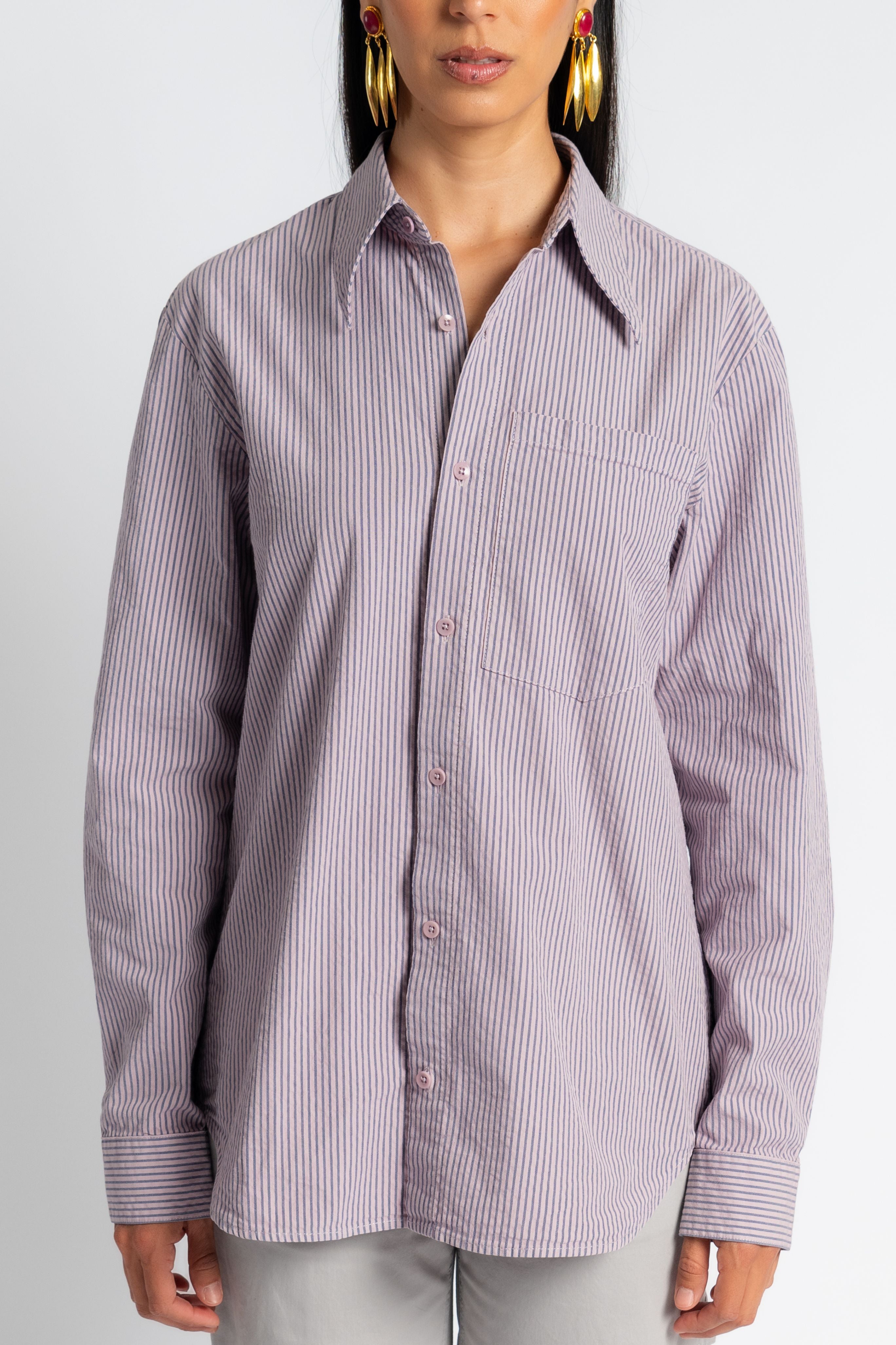Garment Dyed Seersucker Classic Shirt