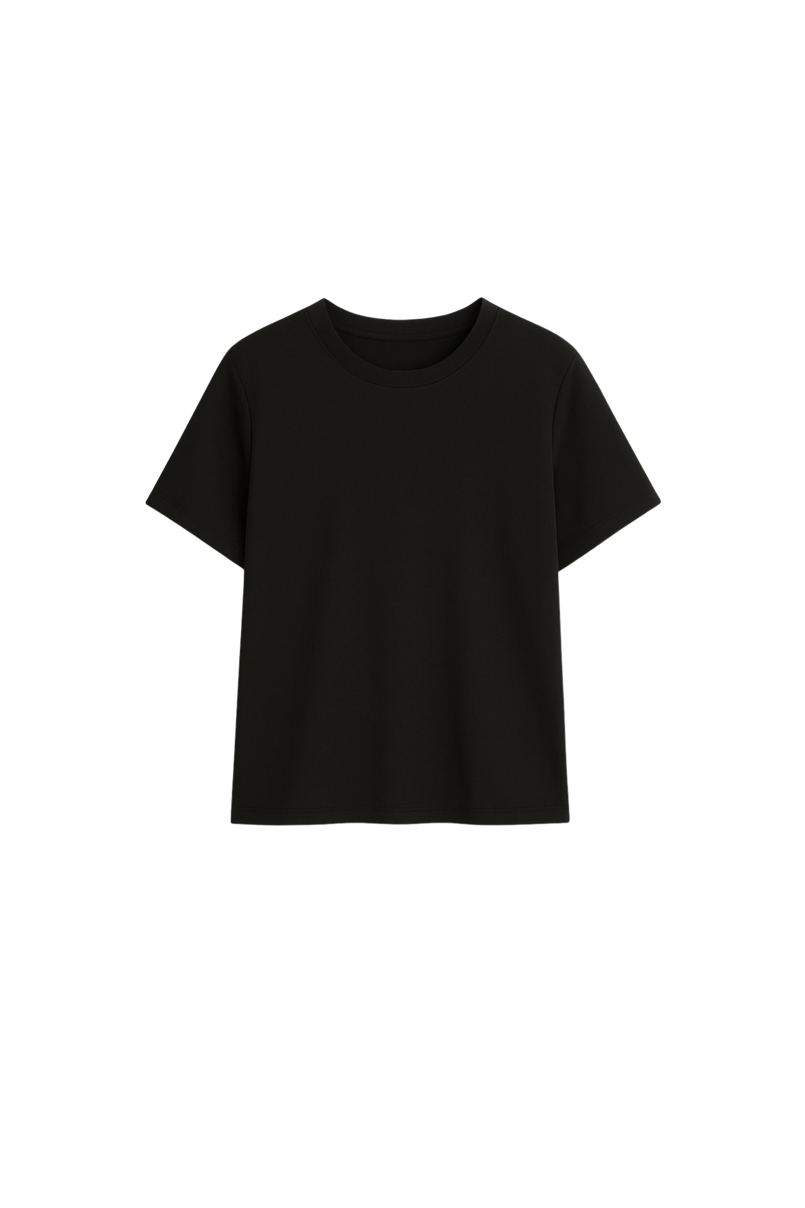 Crepe T-Shirt in Black