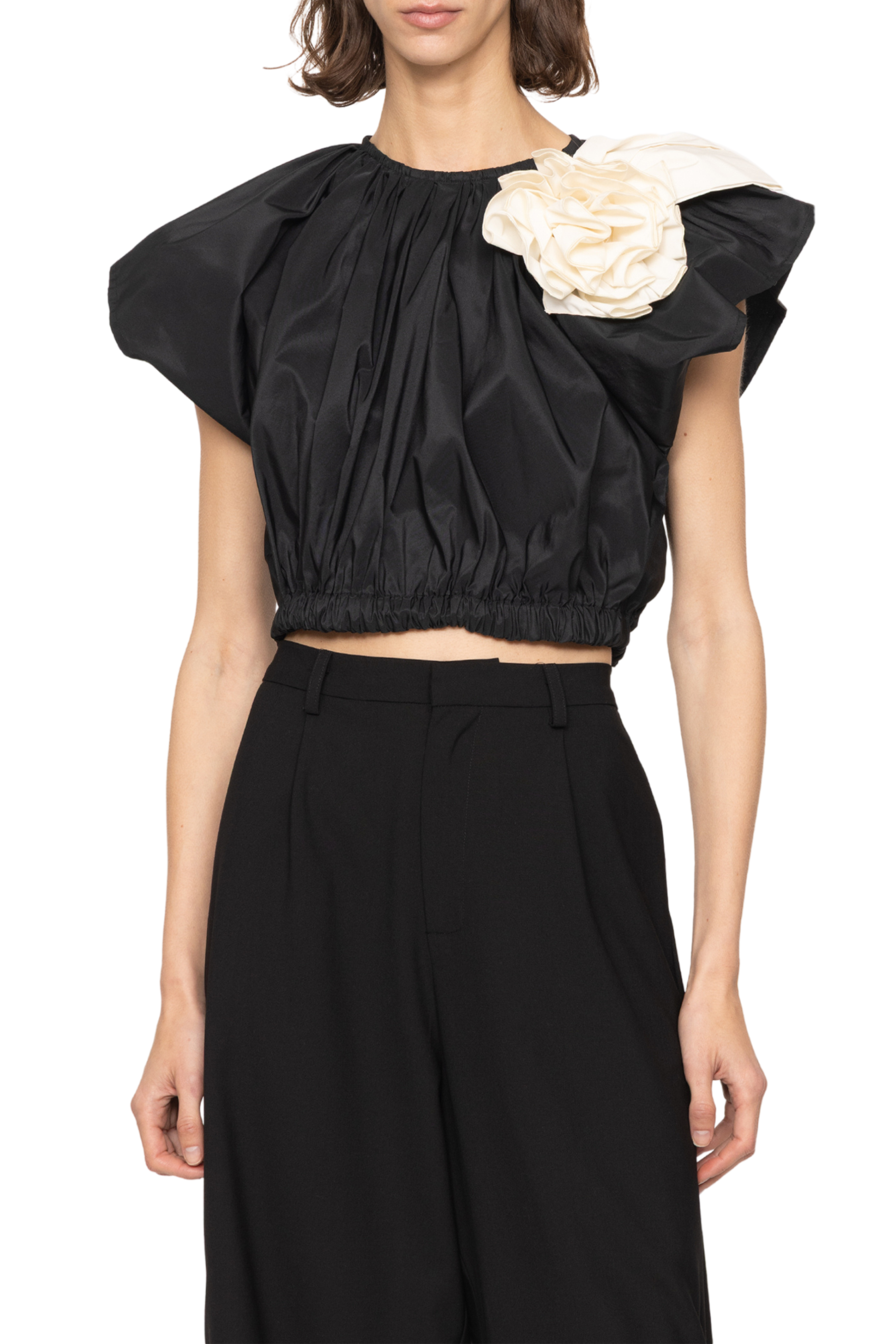 Laurie Solid Flutter Sleeve Top