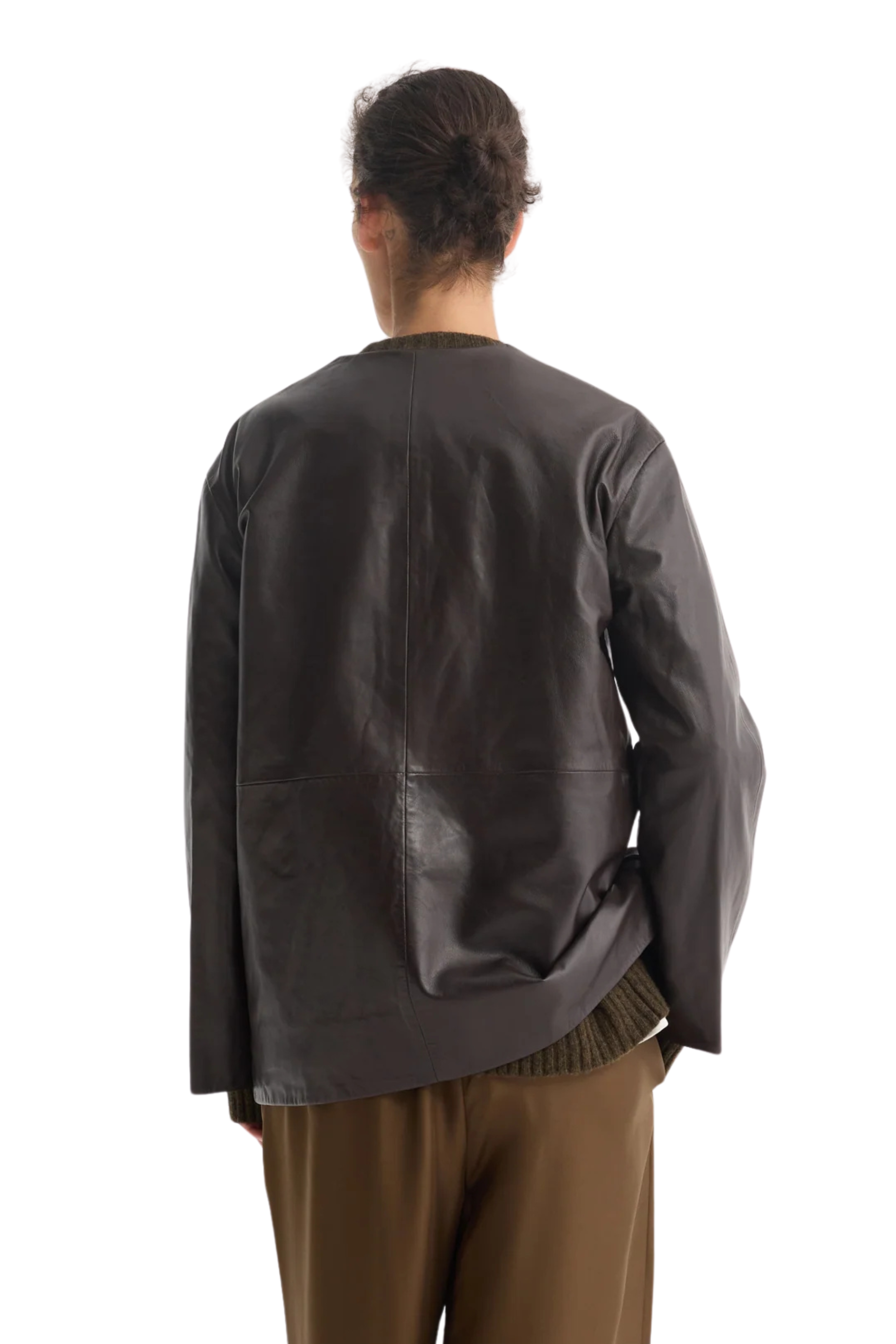 Mandarin Leather Jacket