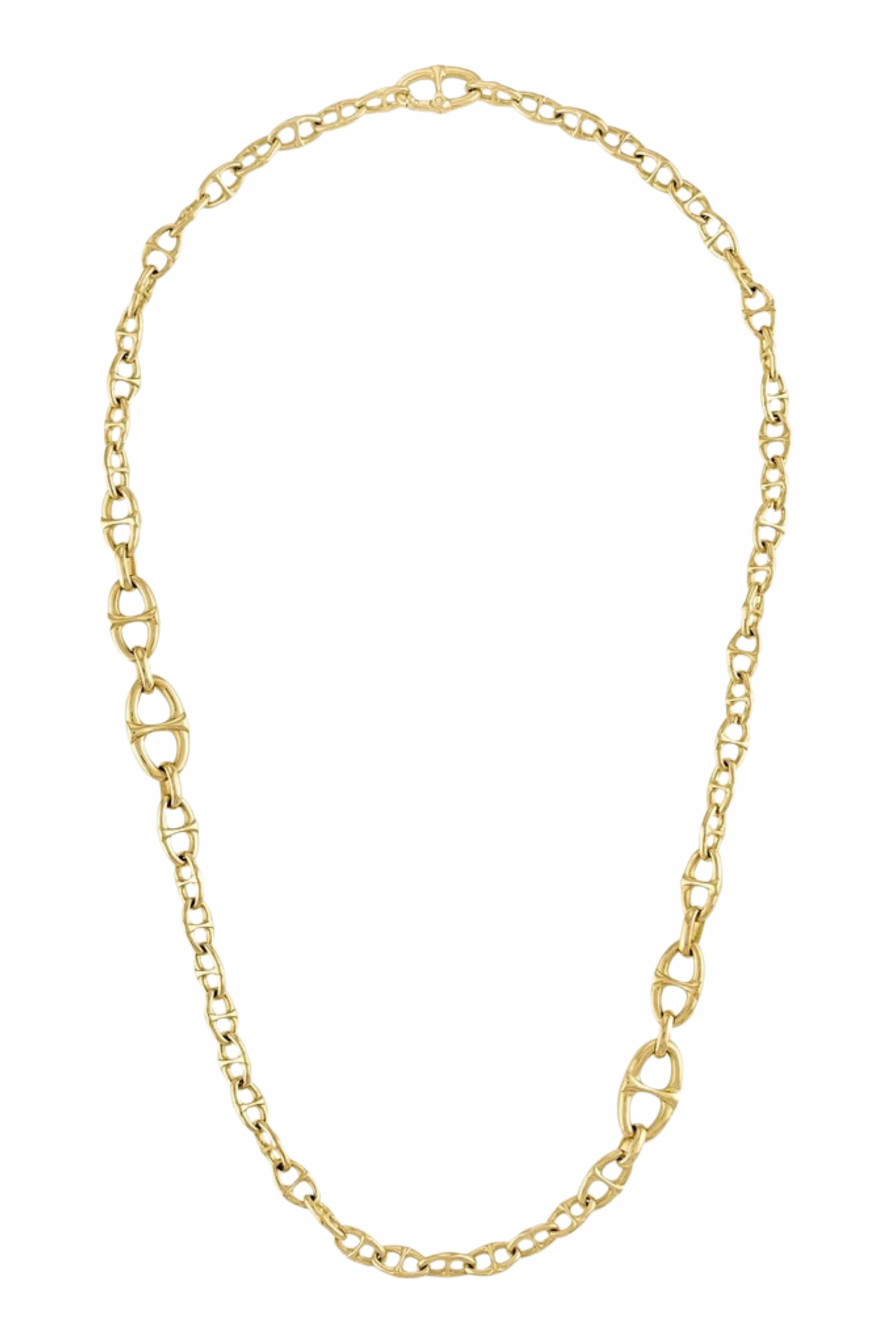18k Mixed Mariner Link Necklace