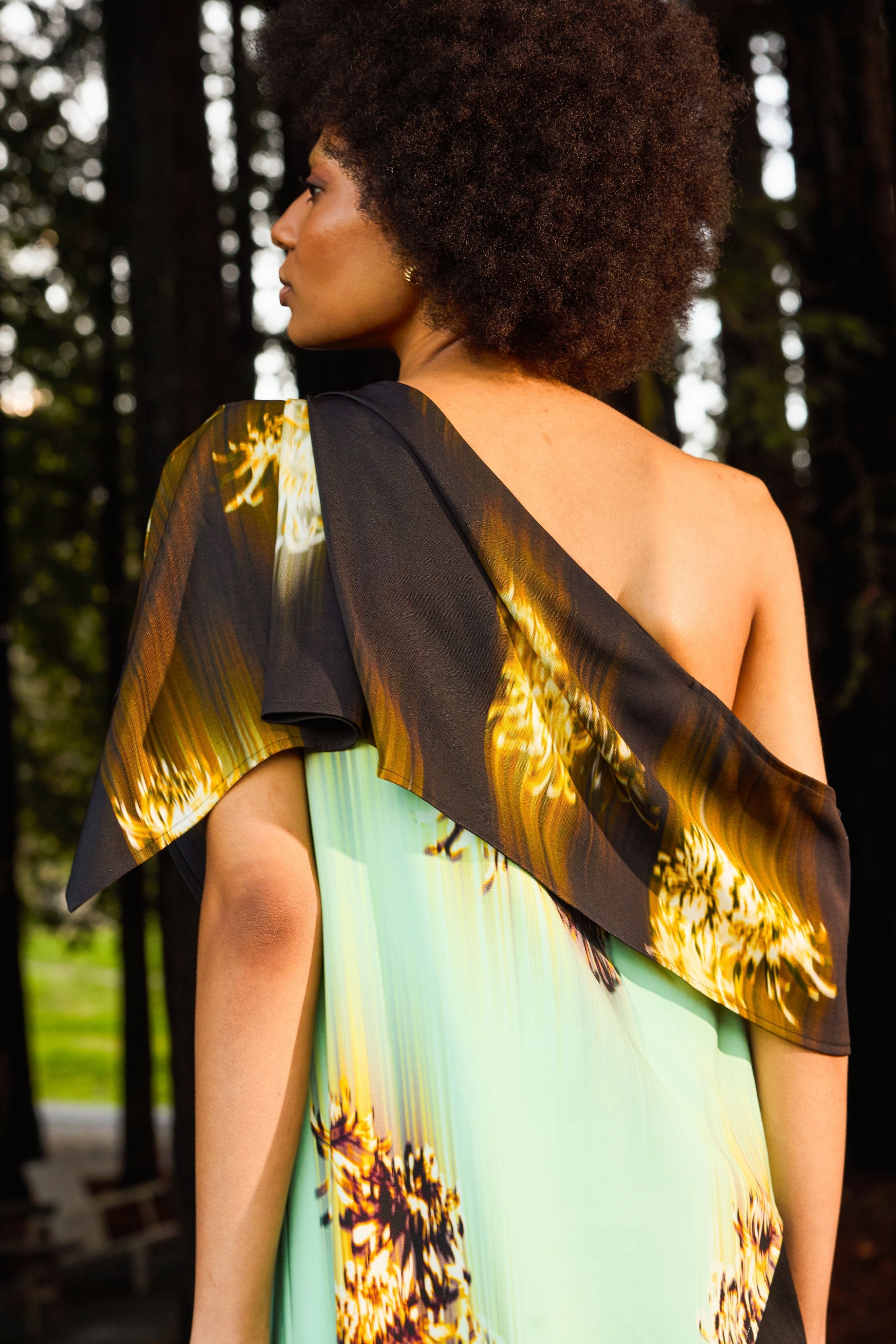 Haya Top in Printed Viscose Cady