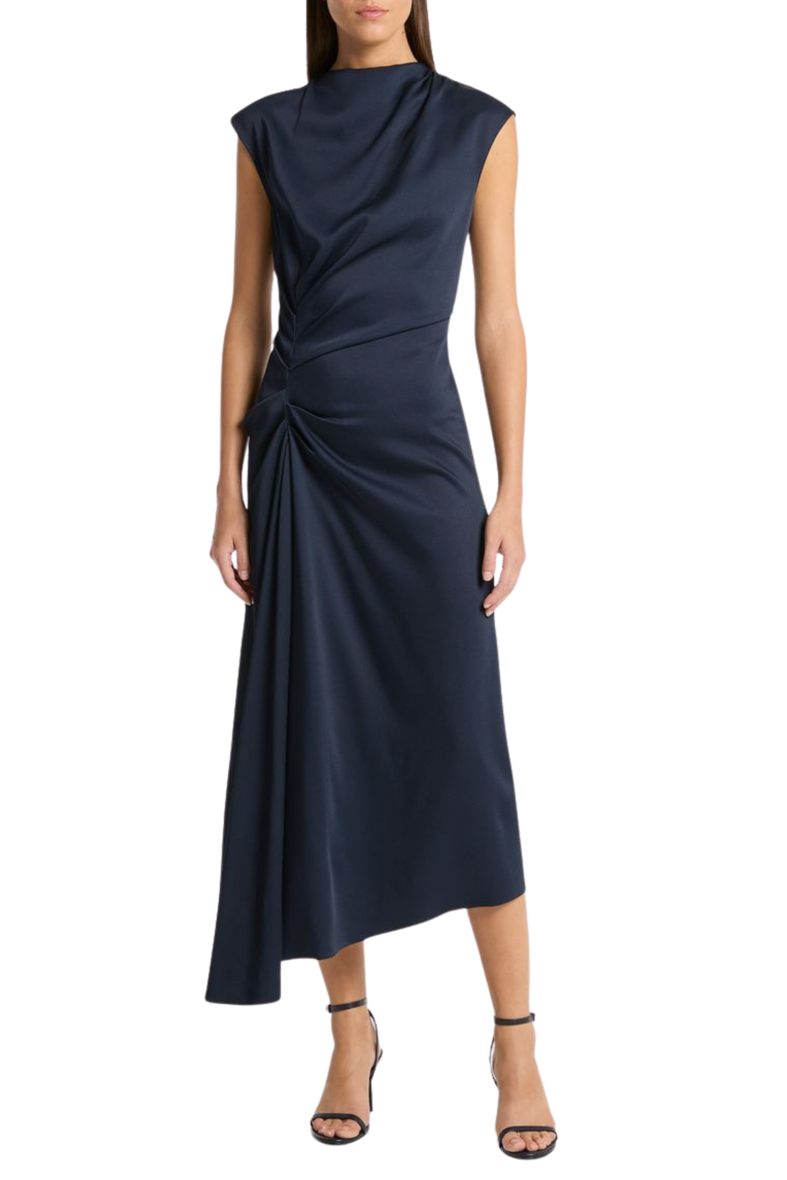 Cowl Neck Cinch Dress