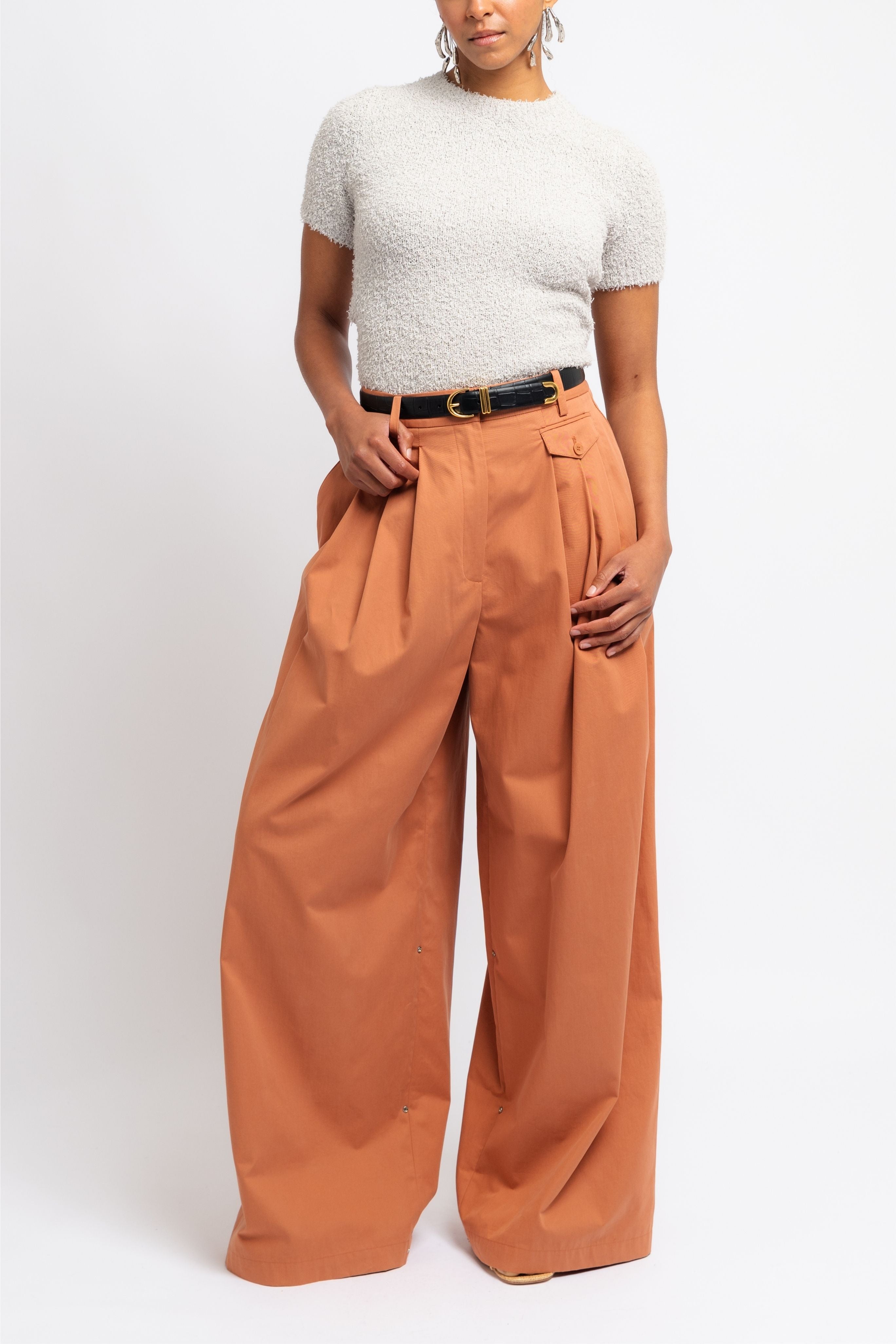 Triple Pleat Yam Pants