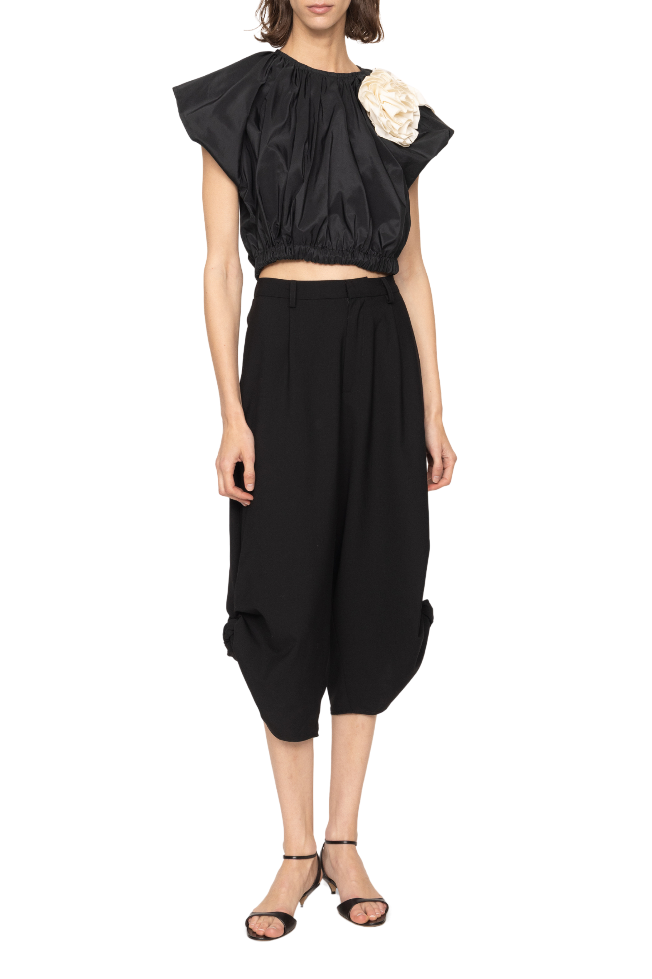 Laurie Solid Flutter Sleeve Top