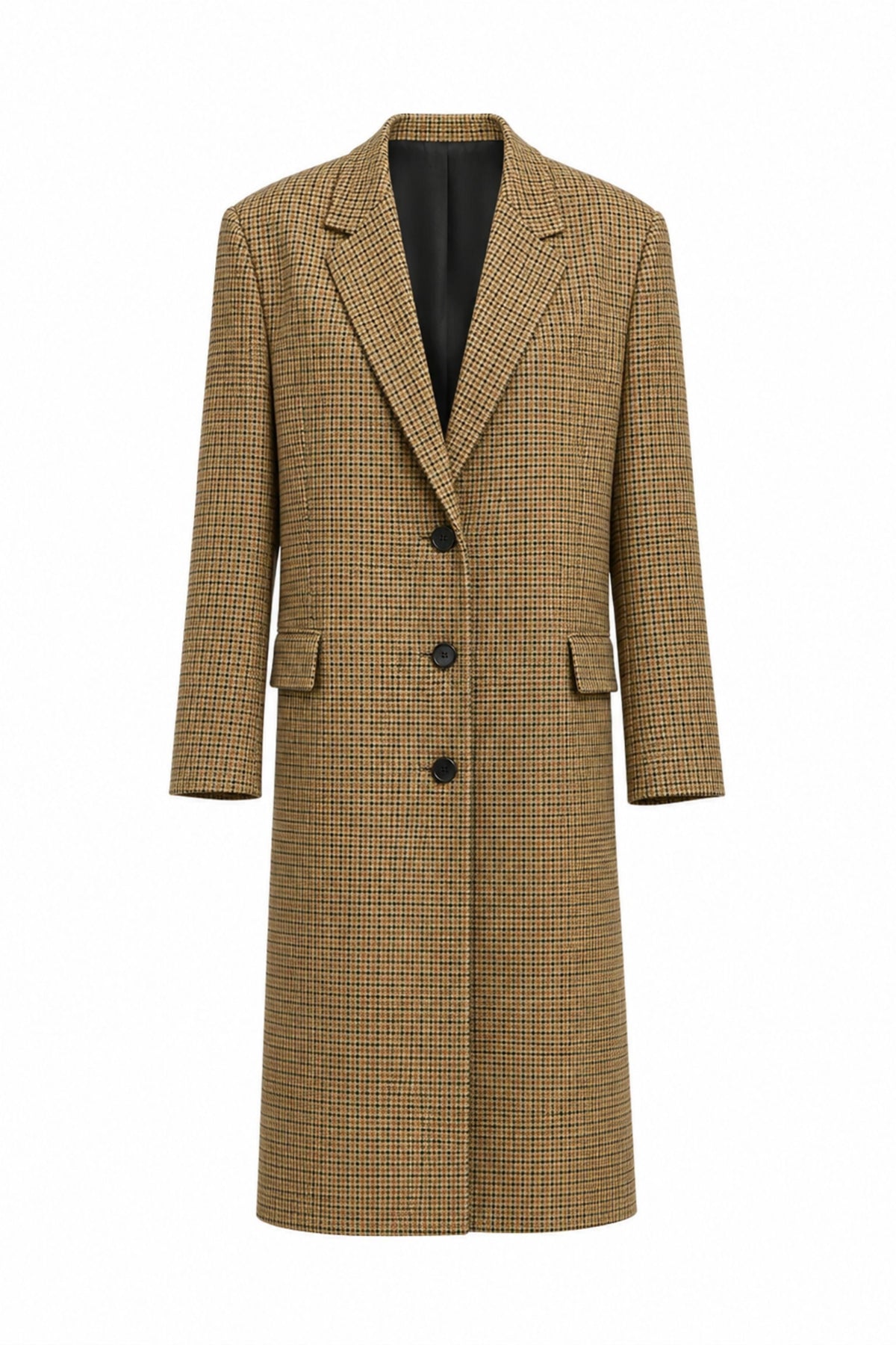 Menswear Tech Twill Tailored Midi Mens Coat - Cedar Multi