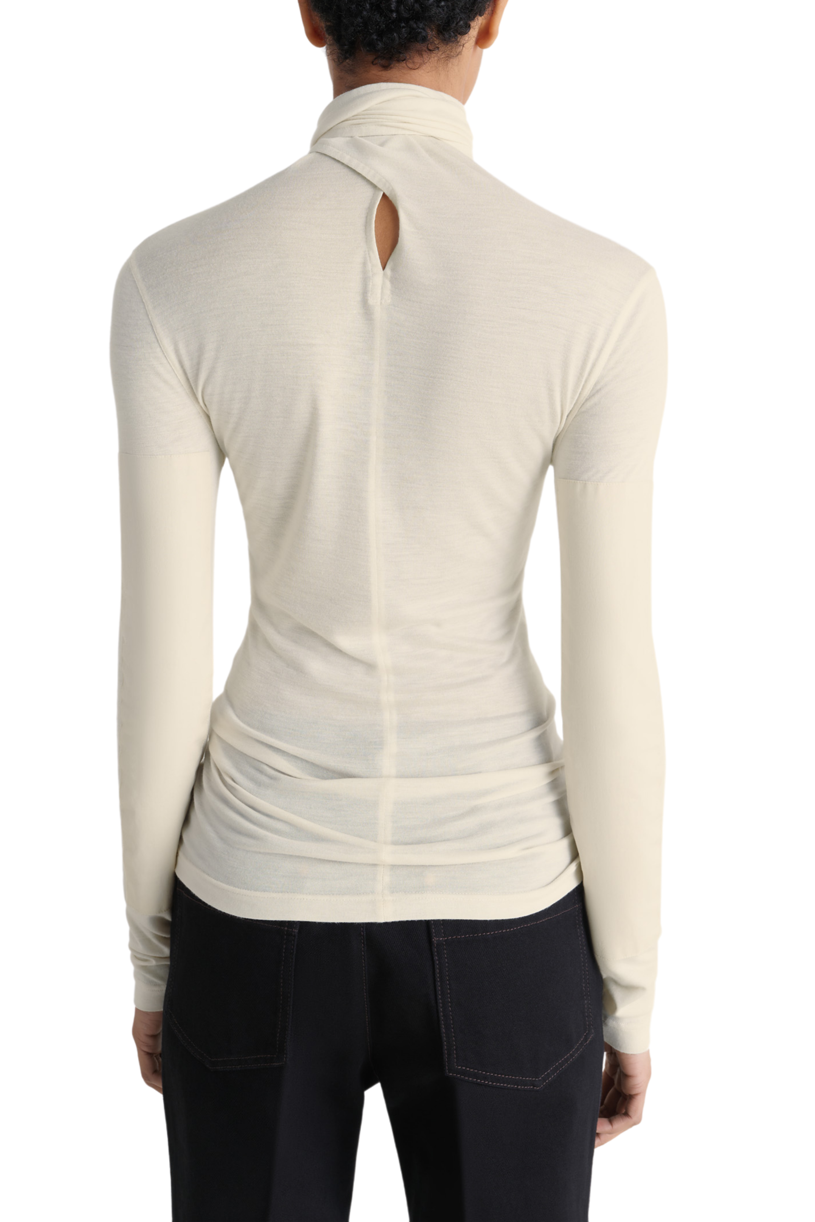 Foulard Top in Pearl White