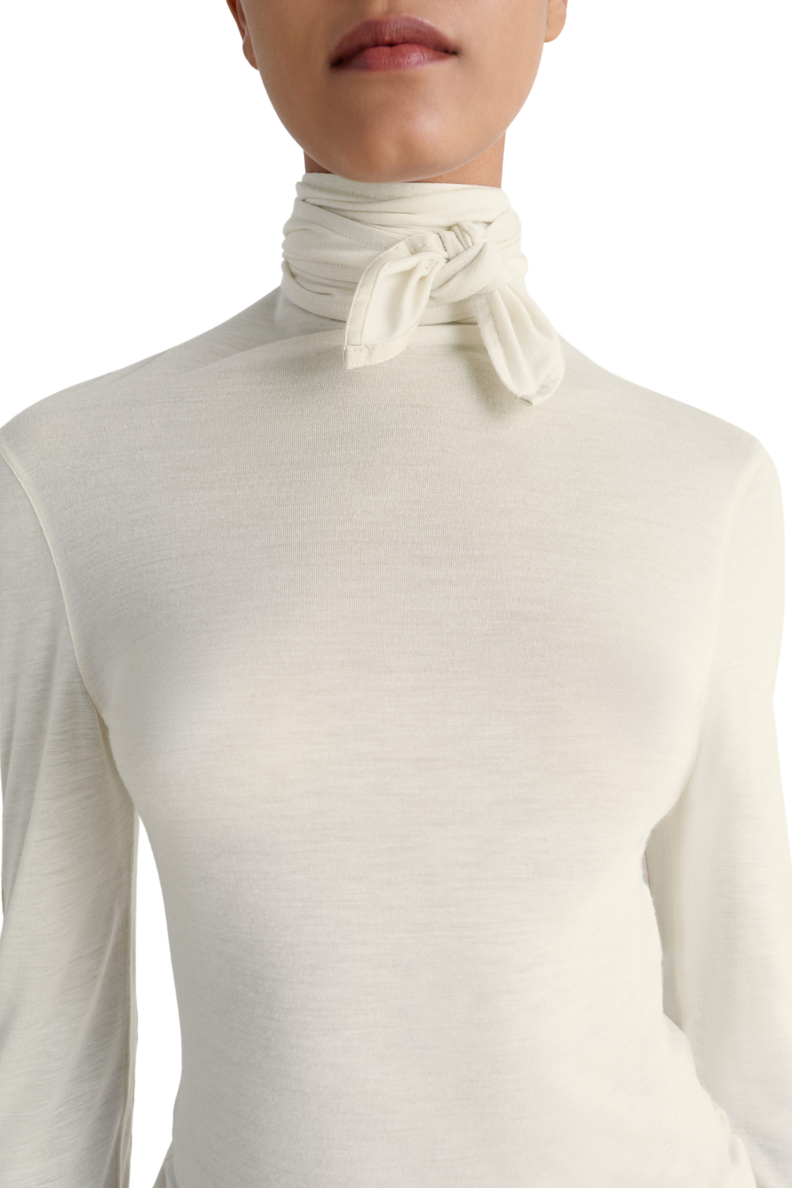 Foulard Top in Pearl White