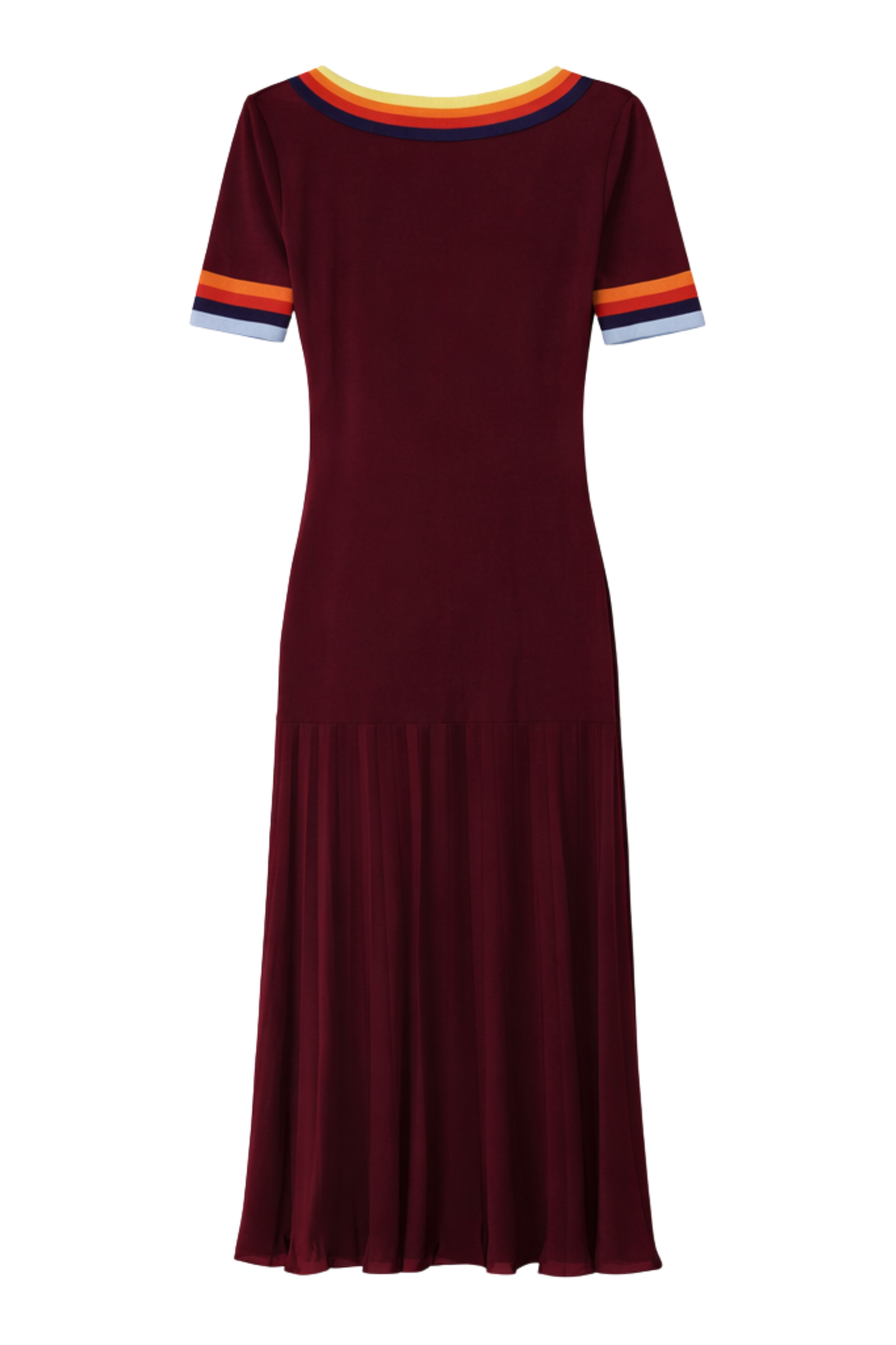 Saucer Neck Short Sleeve Maxi Dress