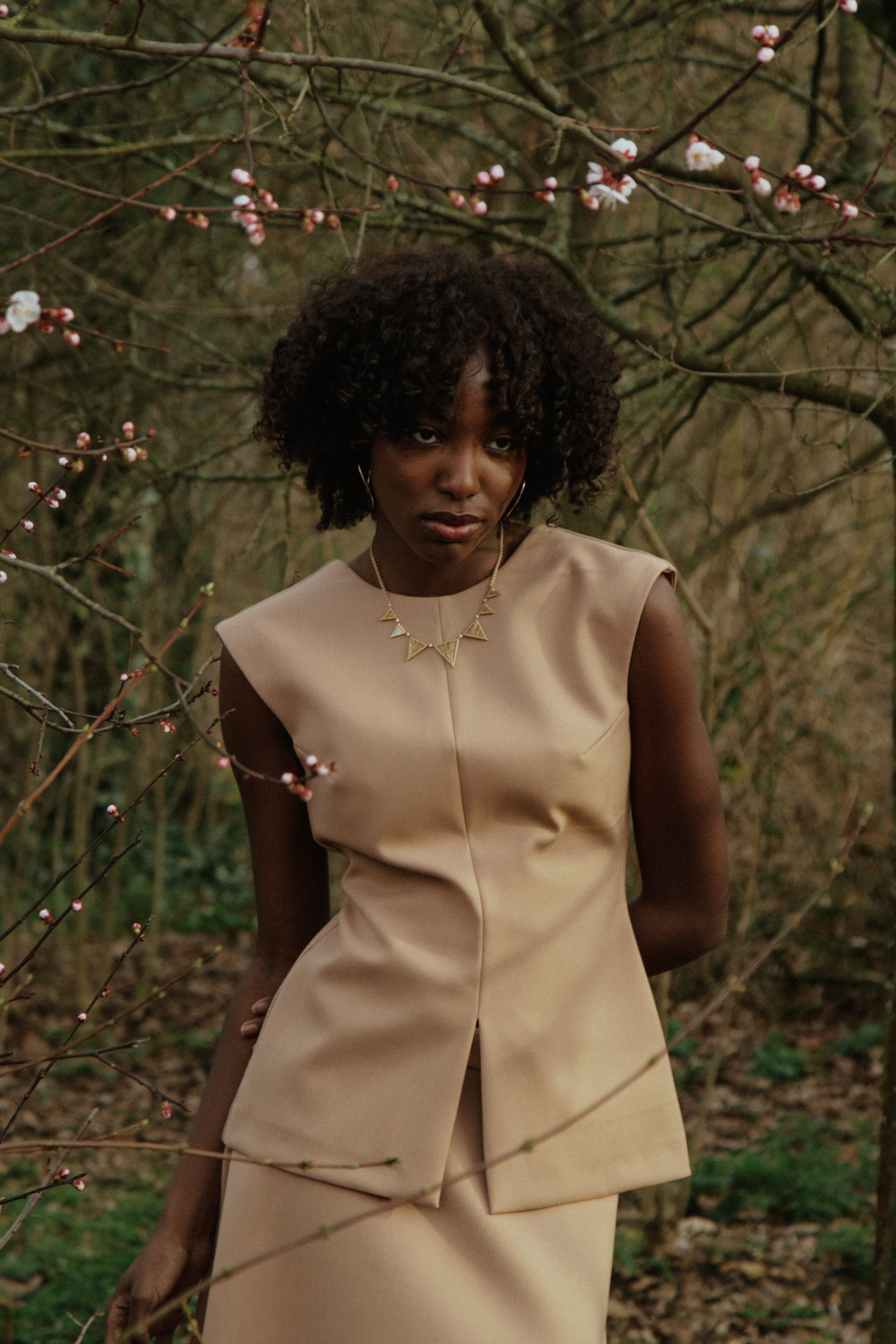 Curved Open Back Top