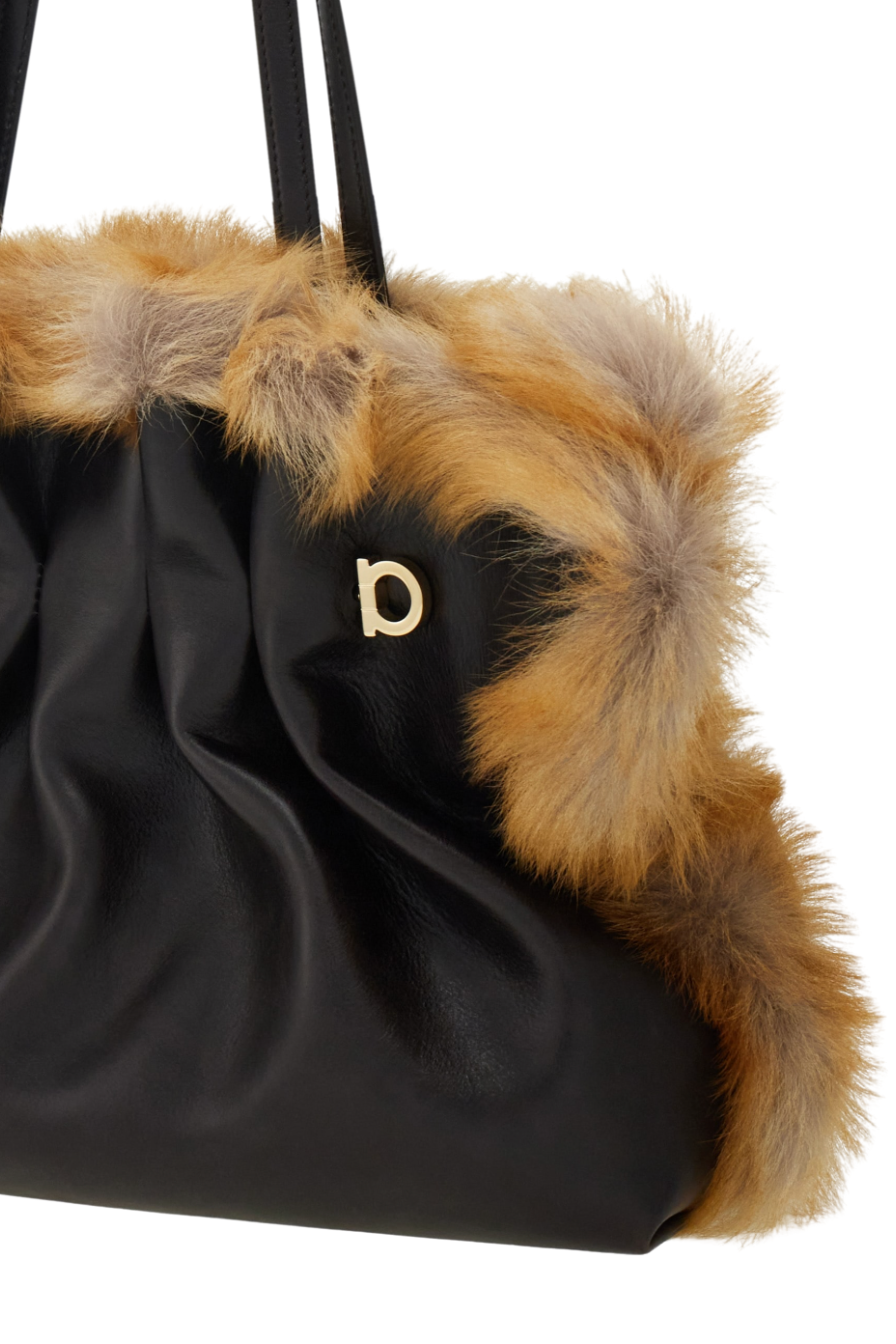 Soft Bag with Fur Piping