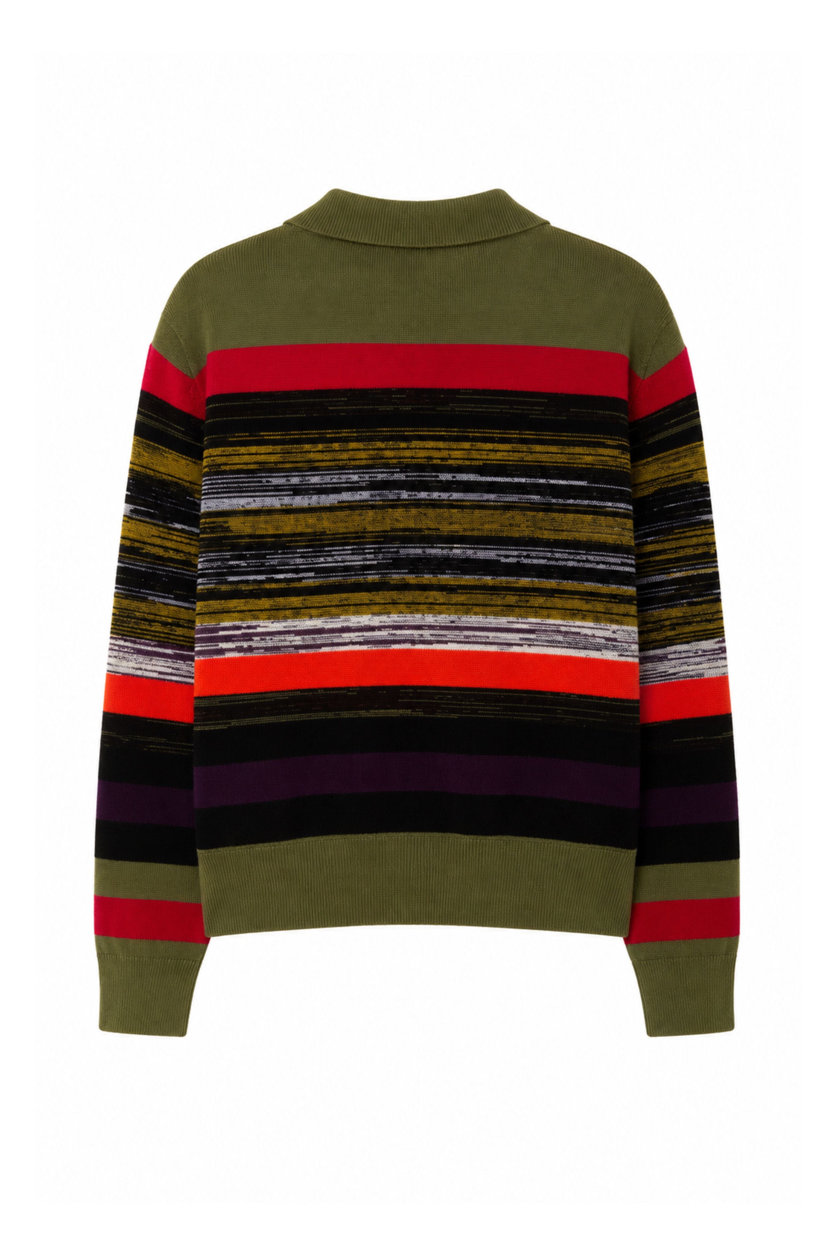 Andrew Stripe Olive Cardigan
