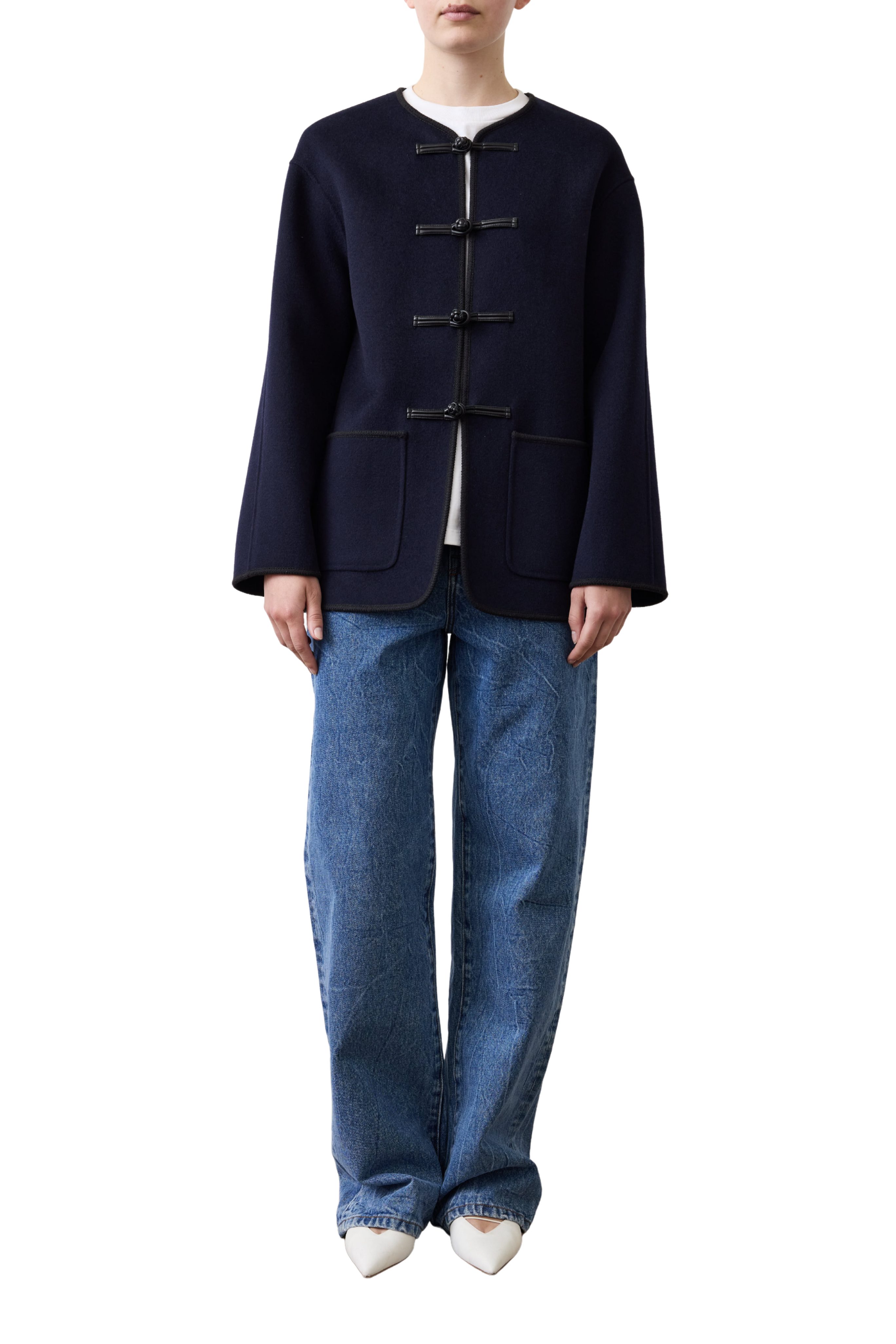 Mandarin Double-Faced Wool Jacket