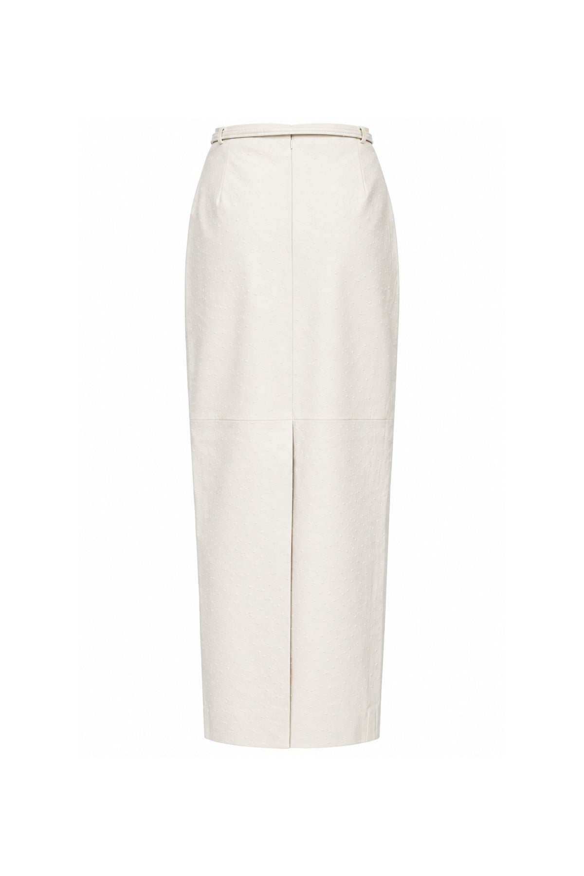 Ostrich leather pouch skirt