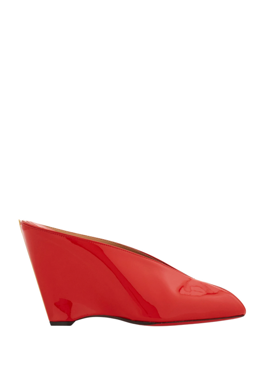 Mule Wedge in Red